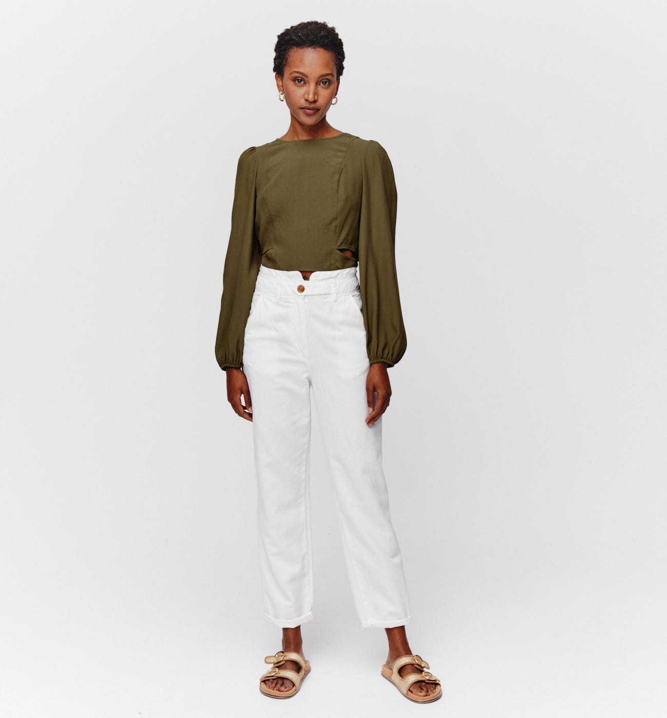 Blouse unie fantaisie Femme