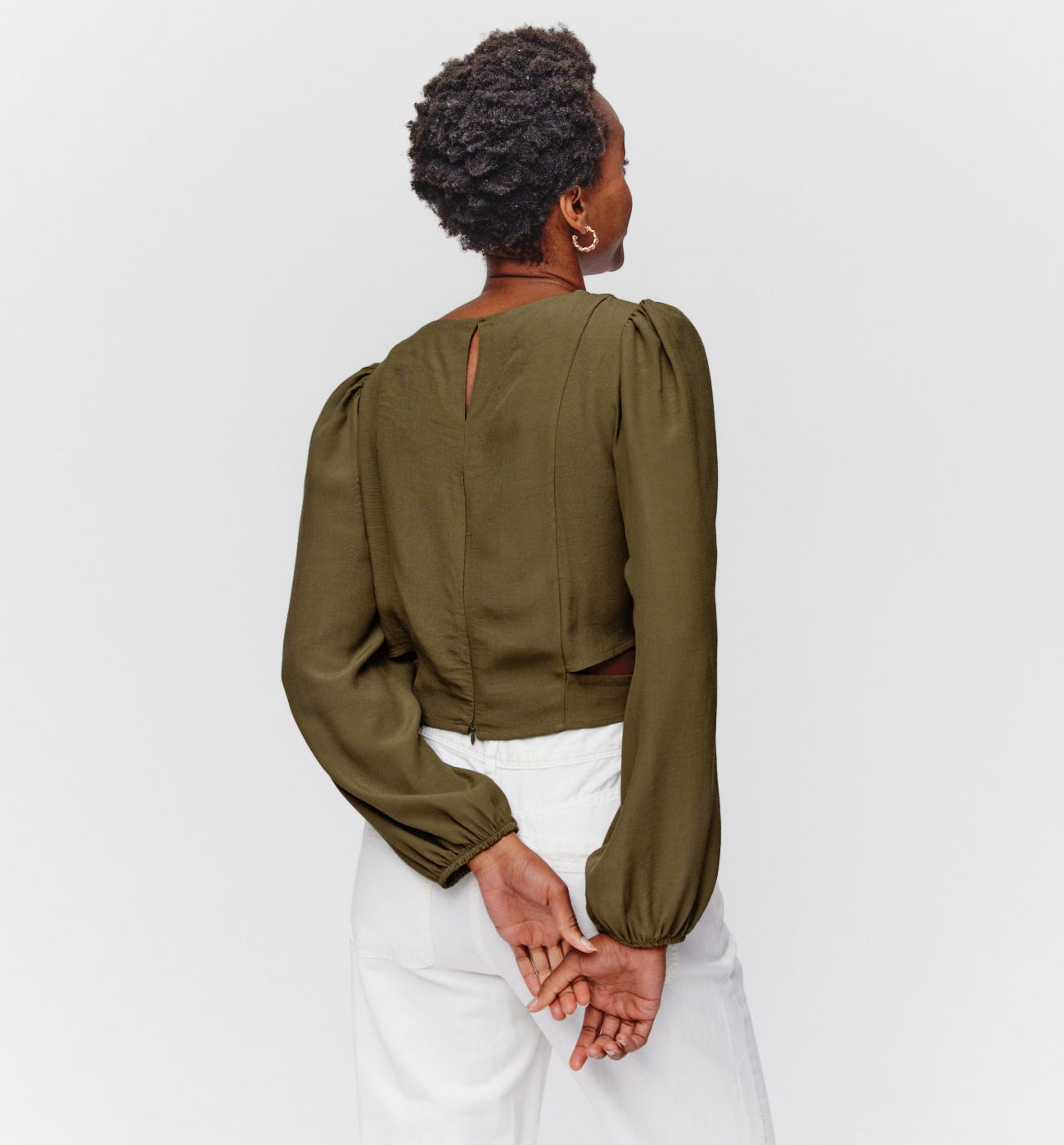 Blouse unie fantaisie Femme