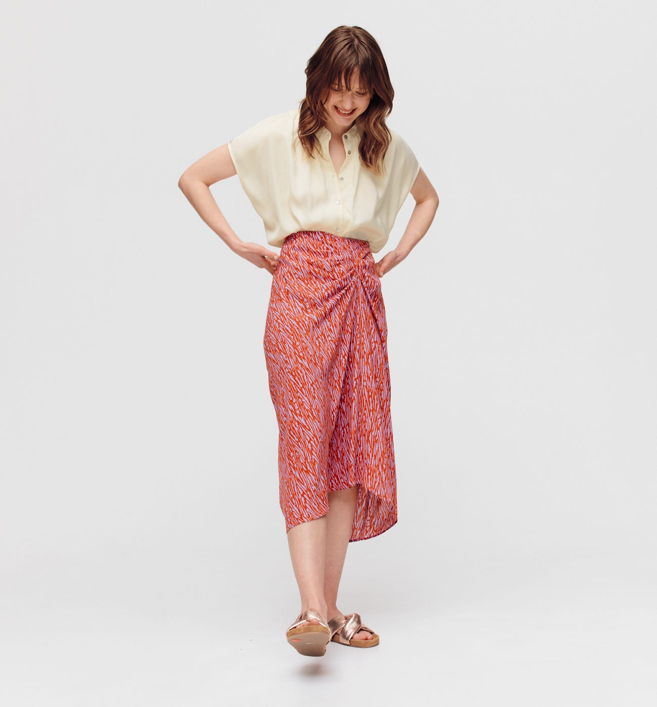 Camicia oversize effetto seta