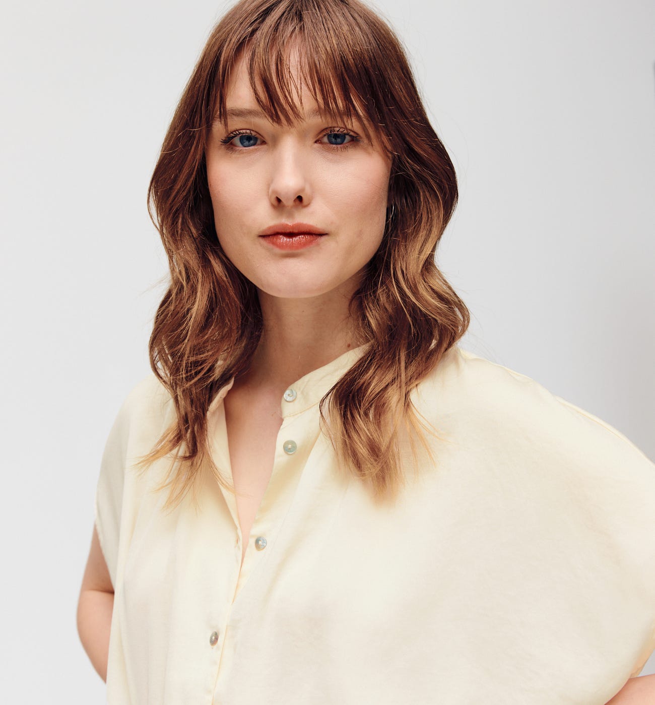 Camicia oversize effetto seta
