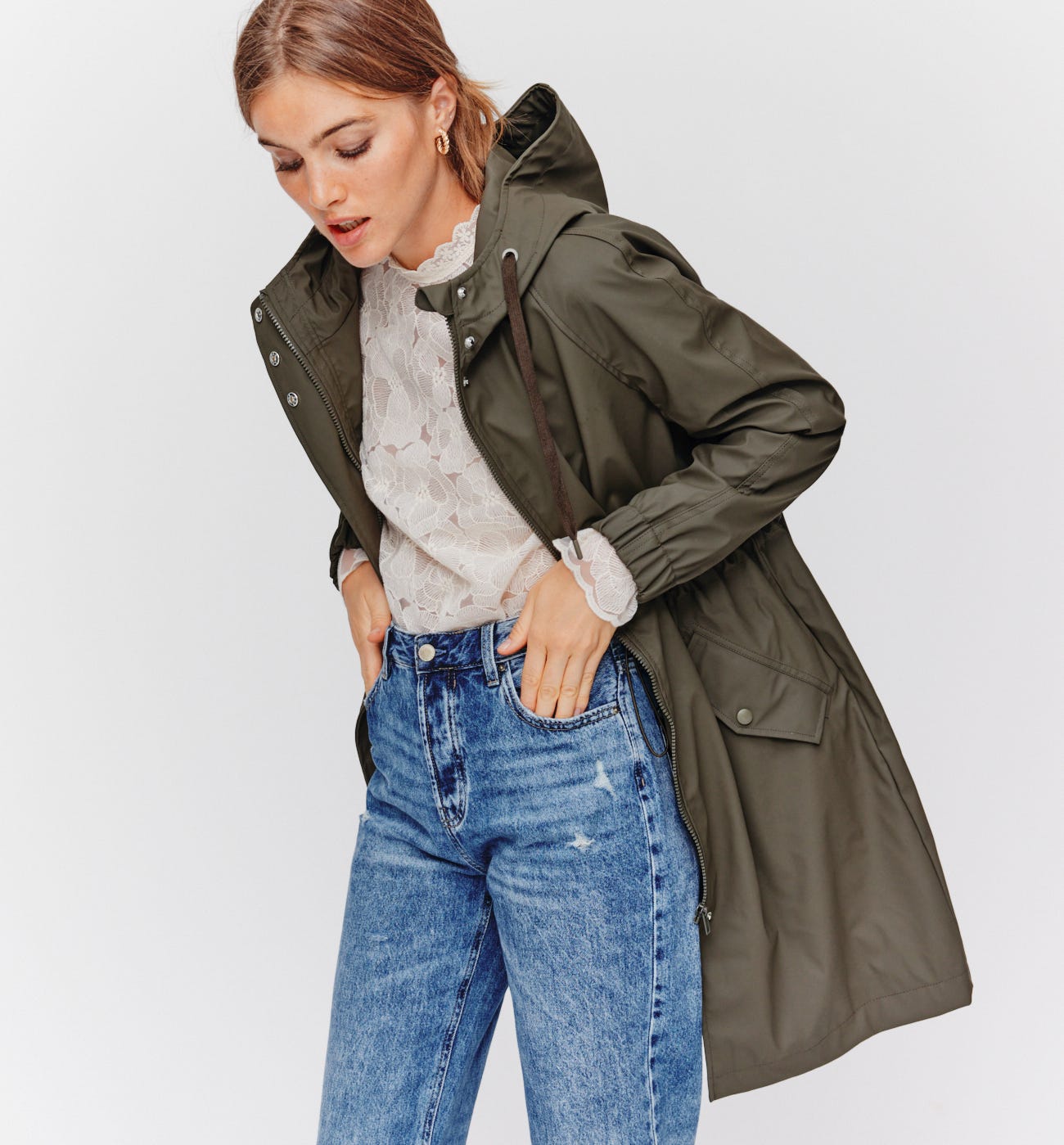 Water-resistant parka