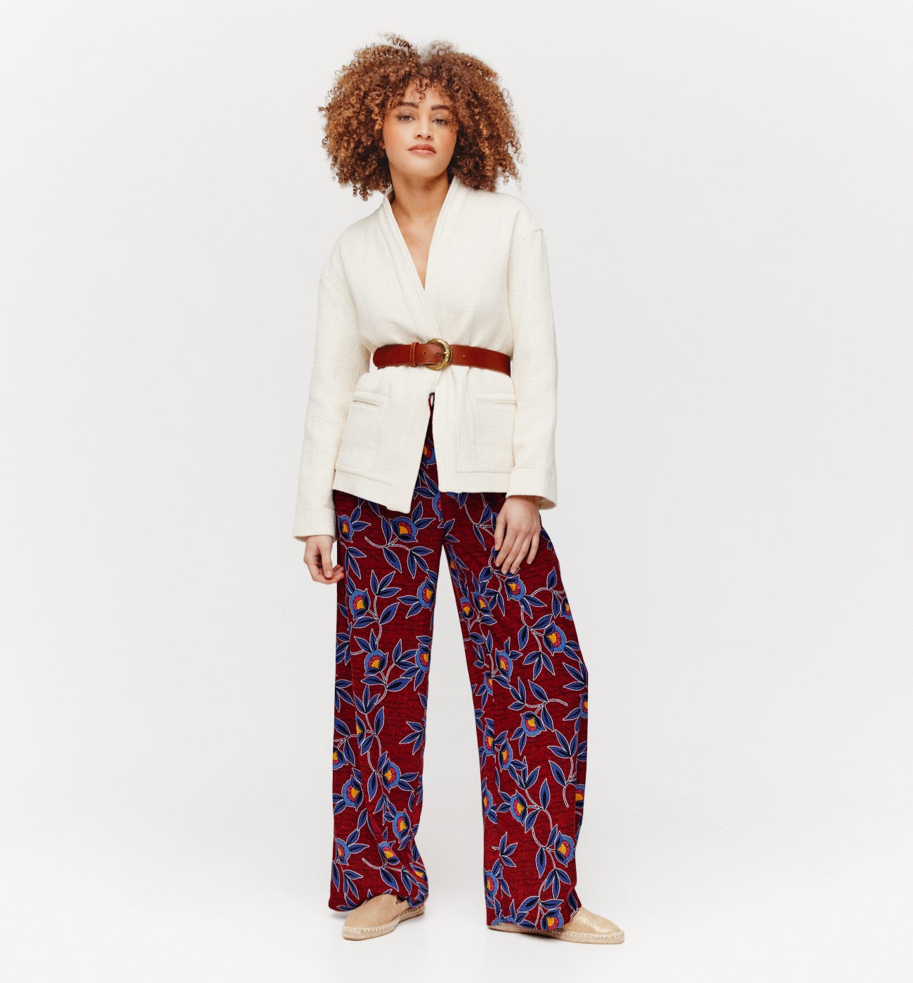 Pantalon large imprimé