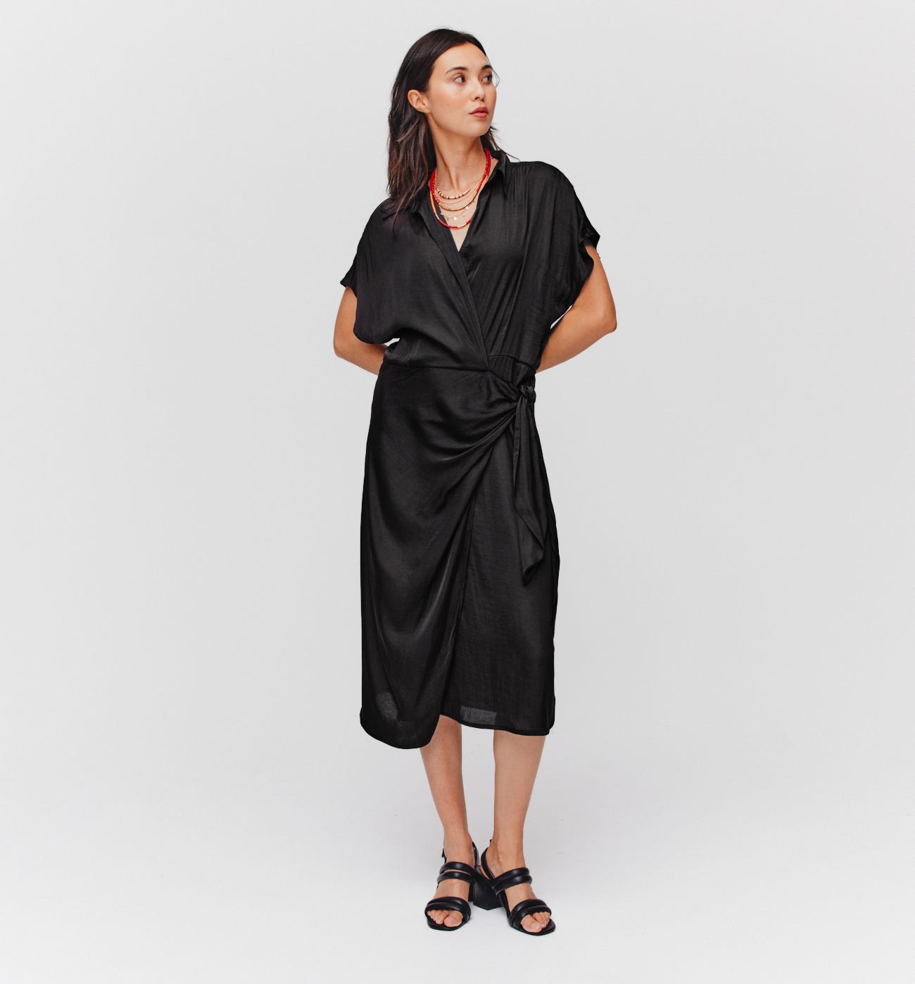 Wrap dress effetto seta
