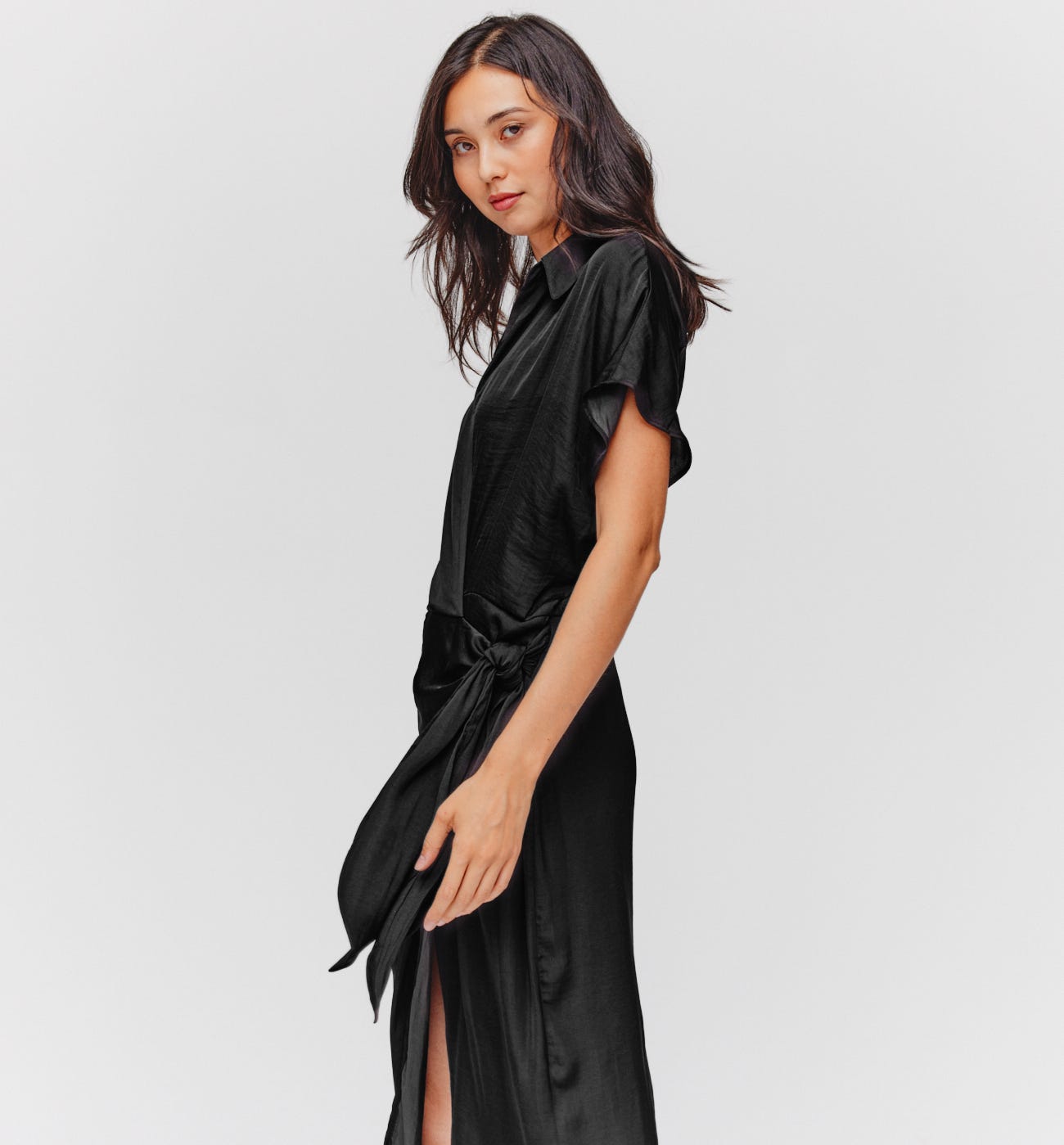 Wrap dress effetto seta