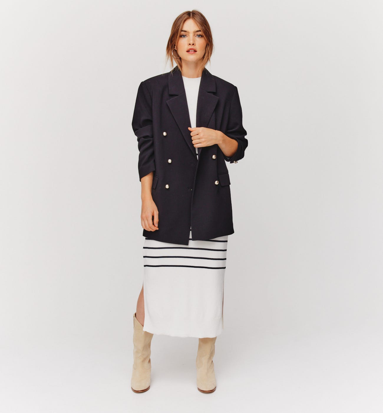 Vestido-jersey marinero