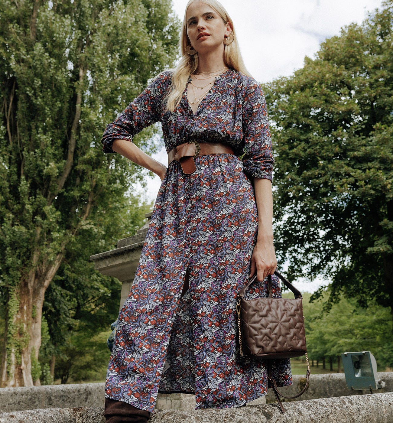 Mid length Dress Multicolour Print mid-length-dress-multicolour-print