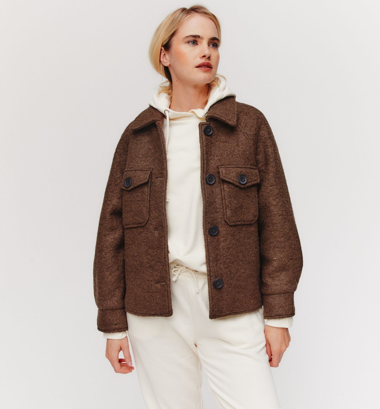 Jacke aus Wollstoff