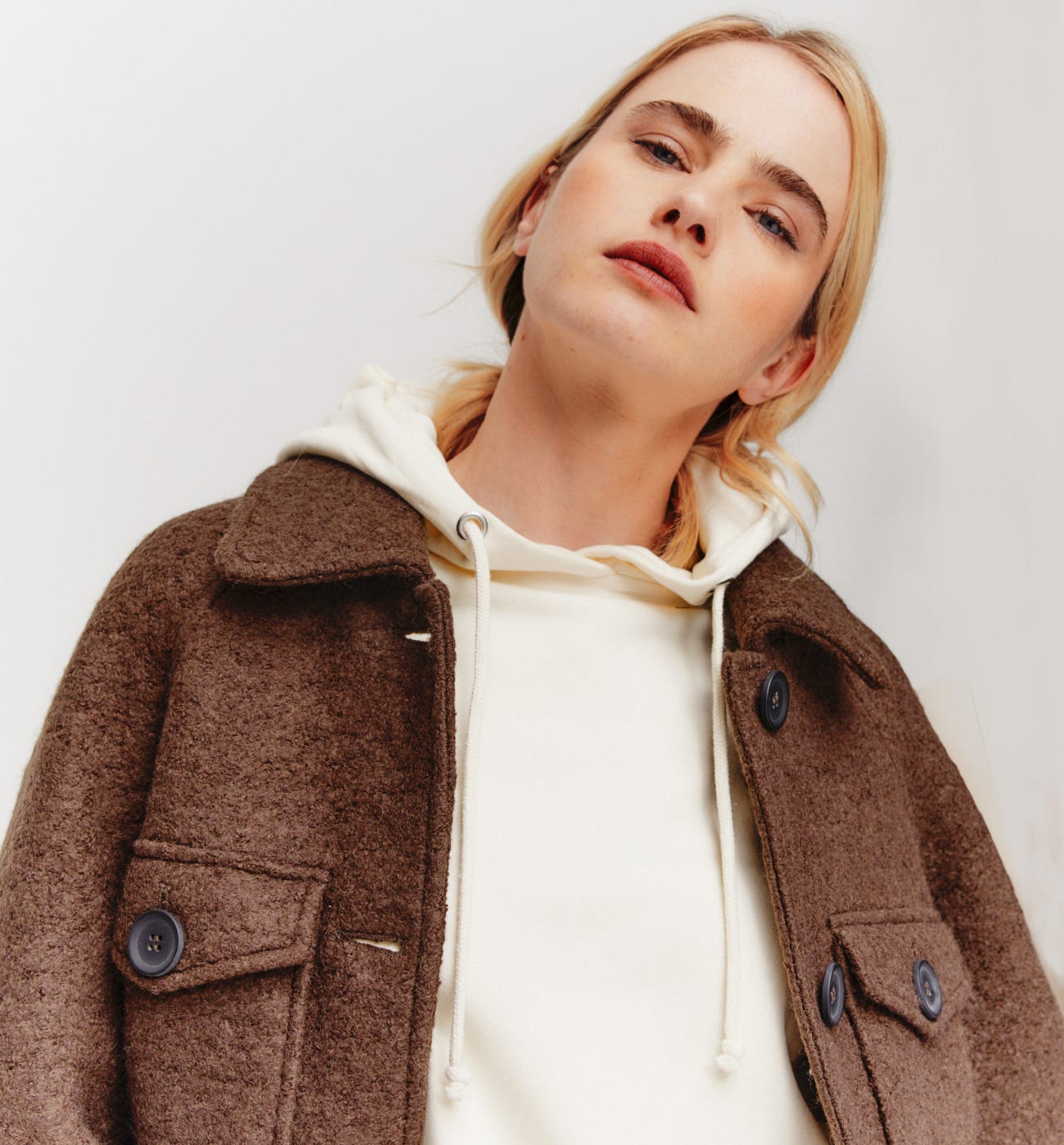Giacca in lana bouclé