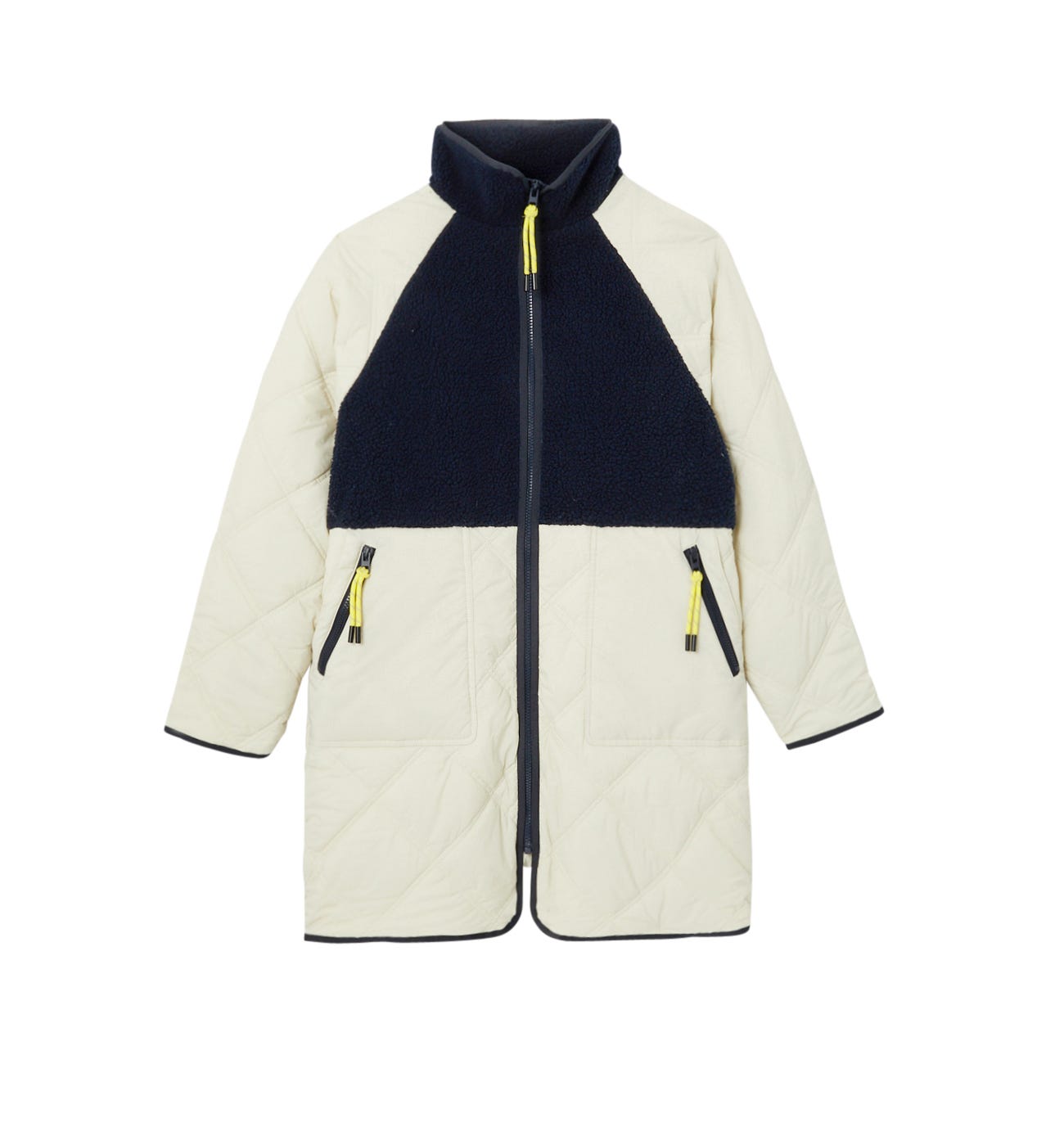 Bicolor padded parka