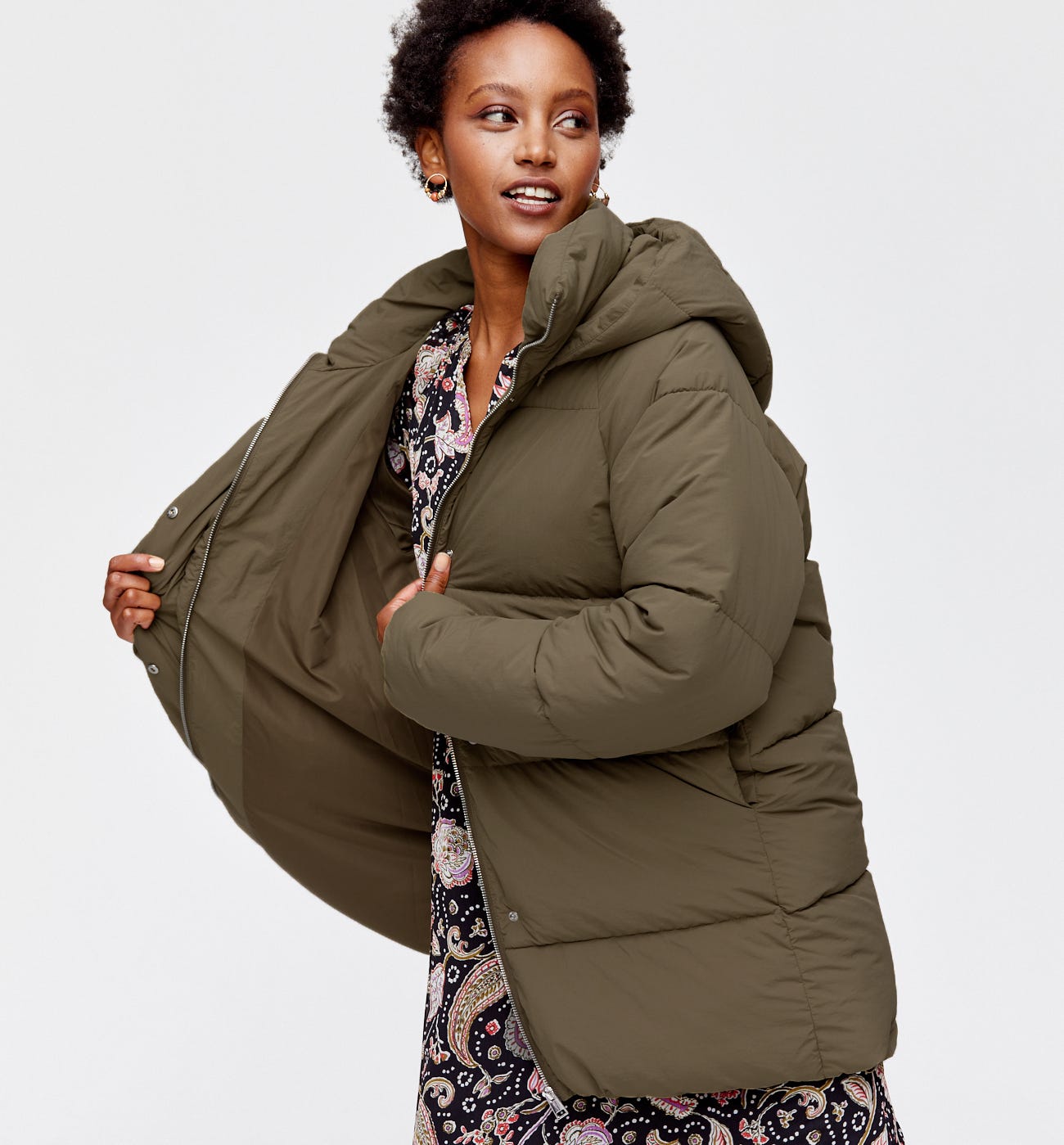 Steppjacke mit Kapuze