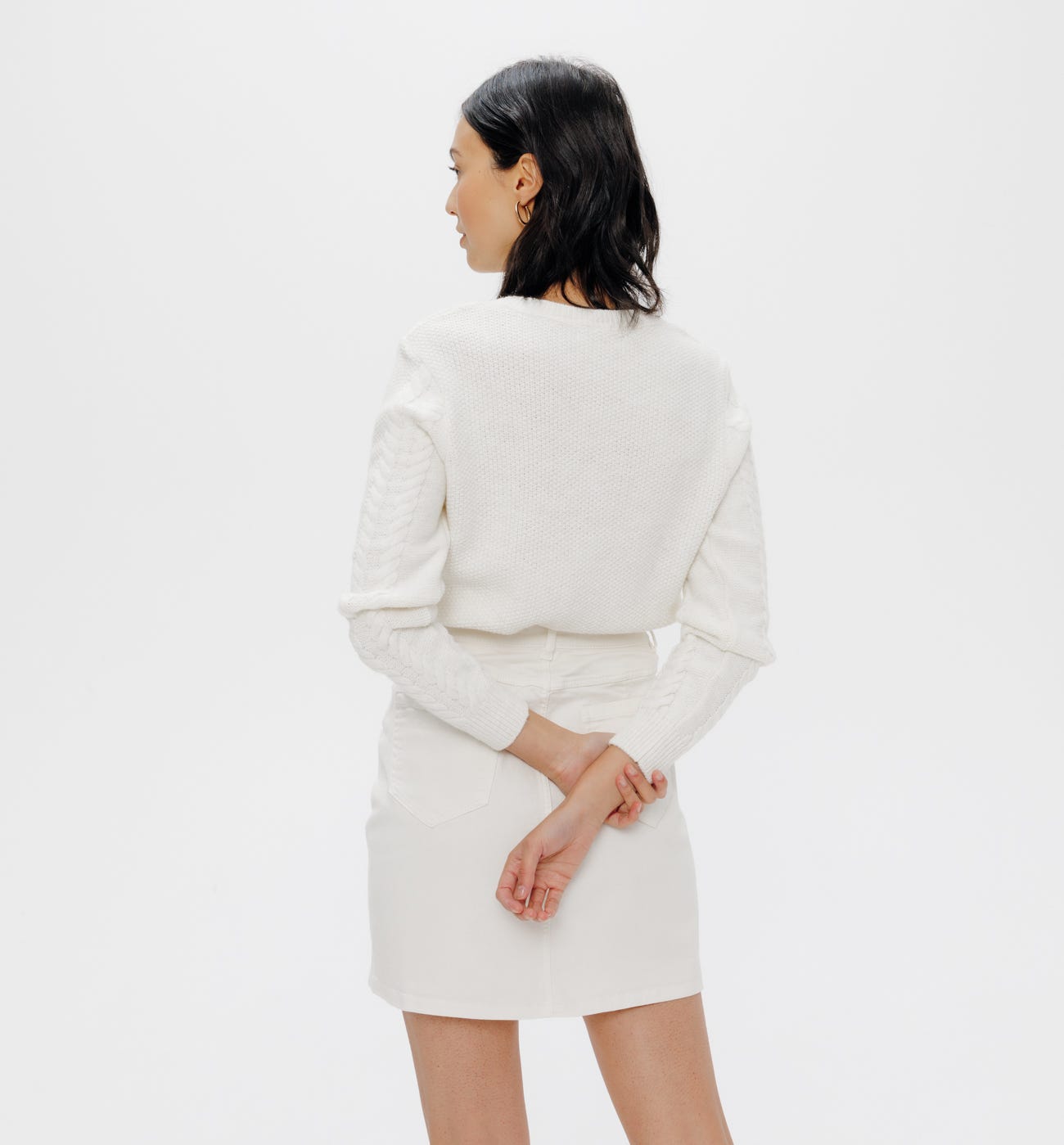 Mini-jupe en toile Femme