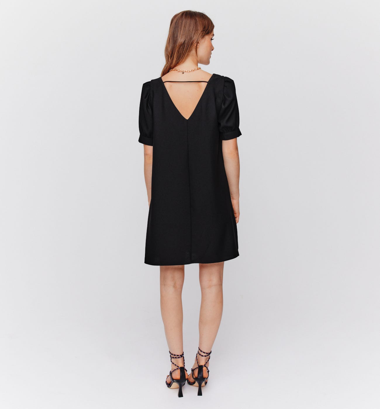 Puff-sleeved dress