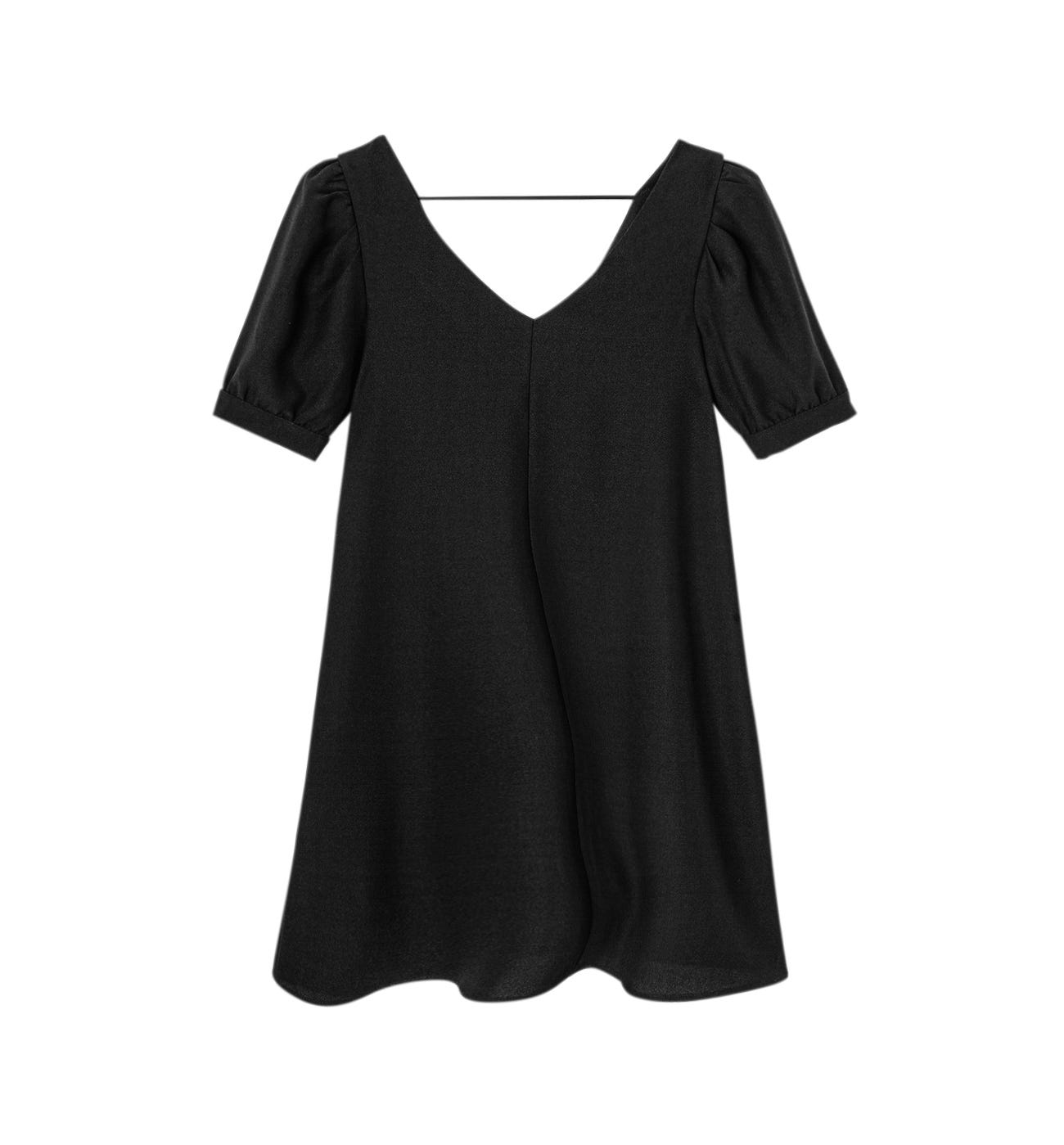 Puff-sleeved dress