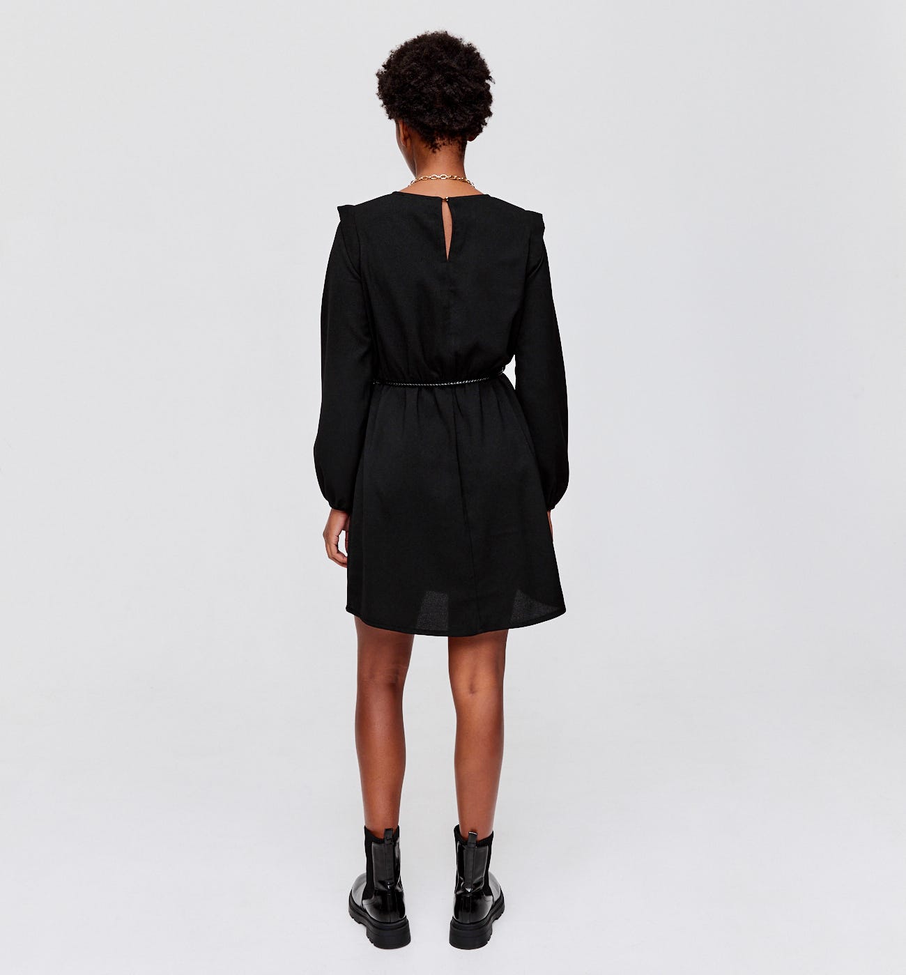 Robe unie ceinturée Femme