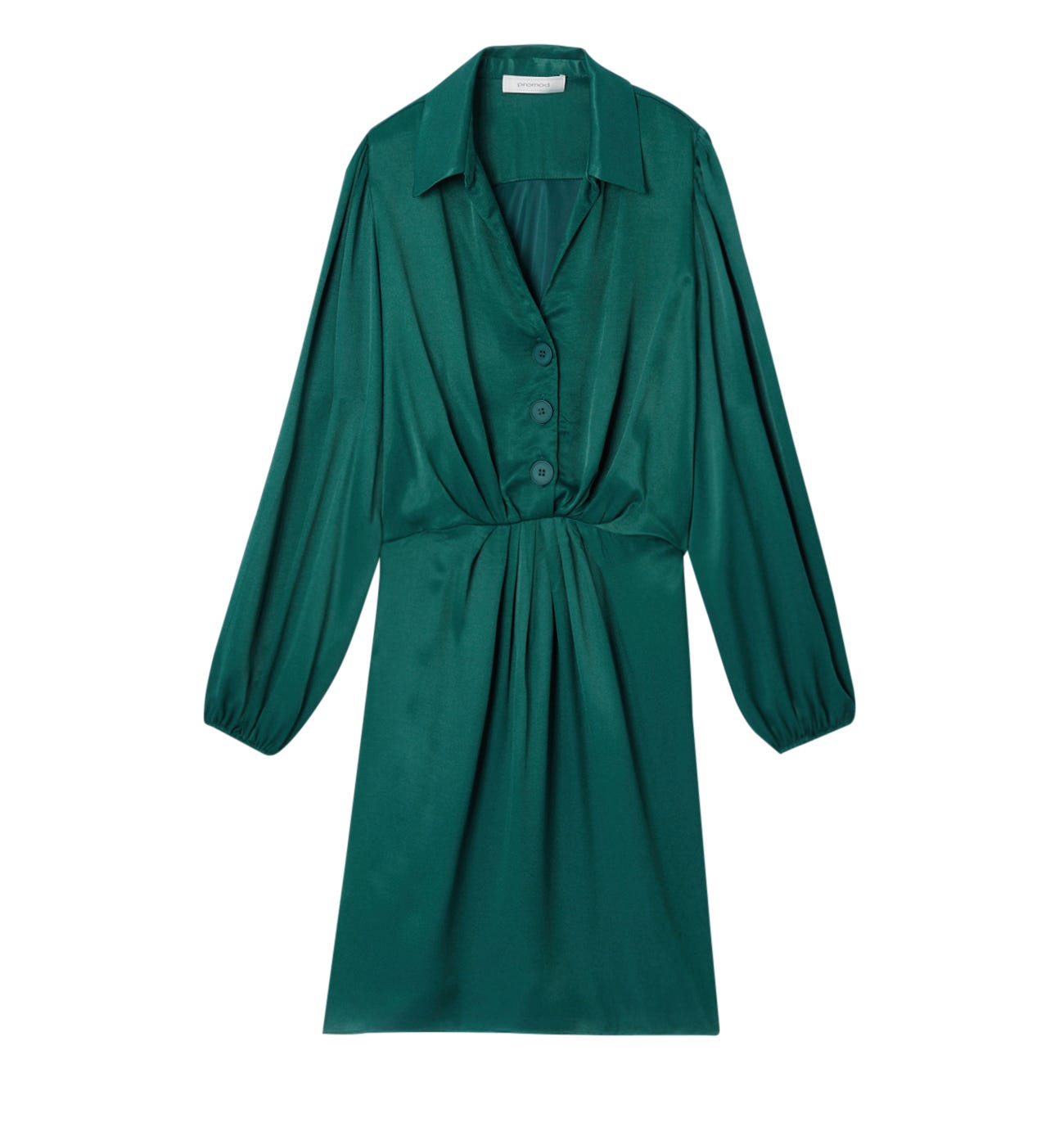 Robe courte en satin Femme