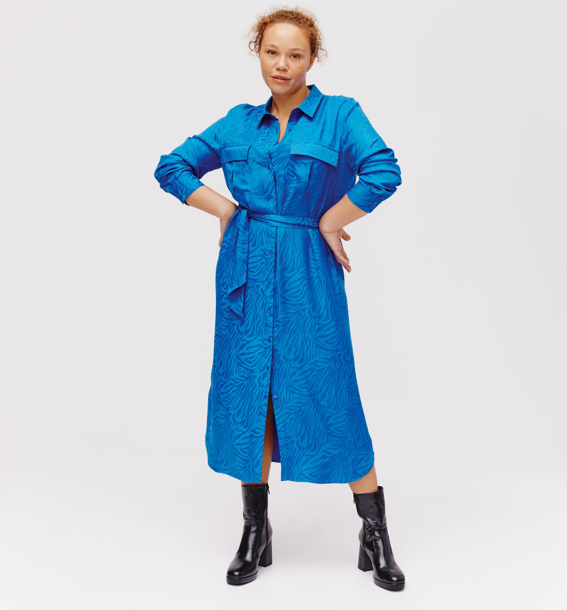 Robe-chemise soyeuse Femme