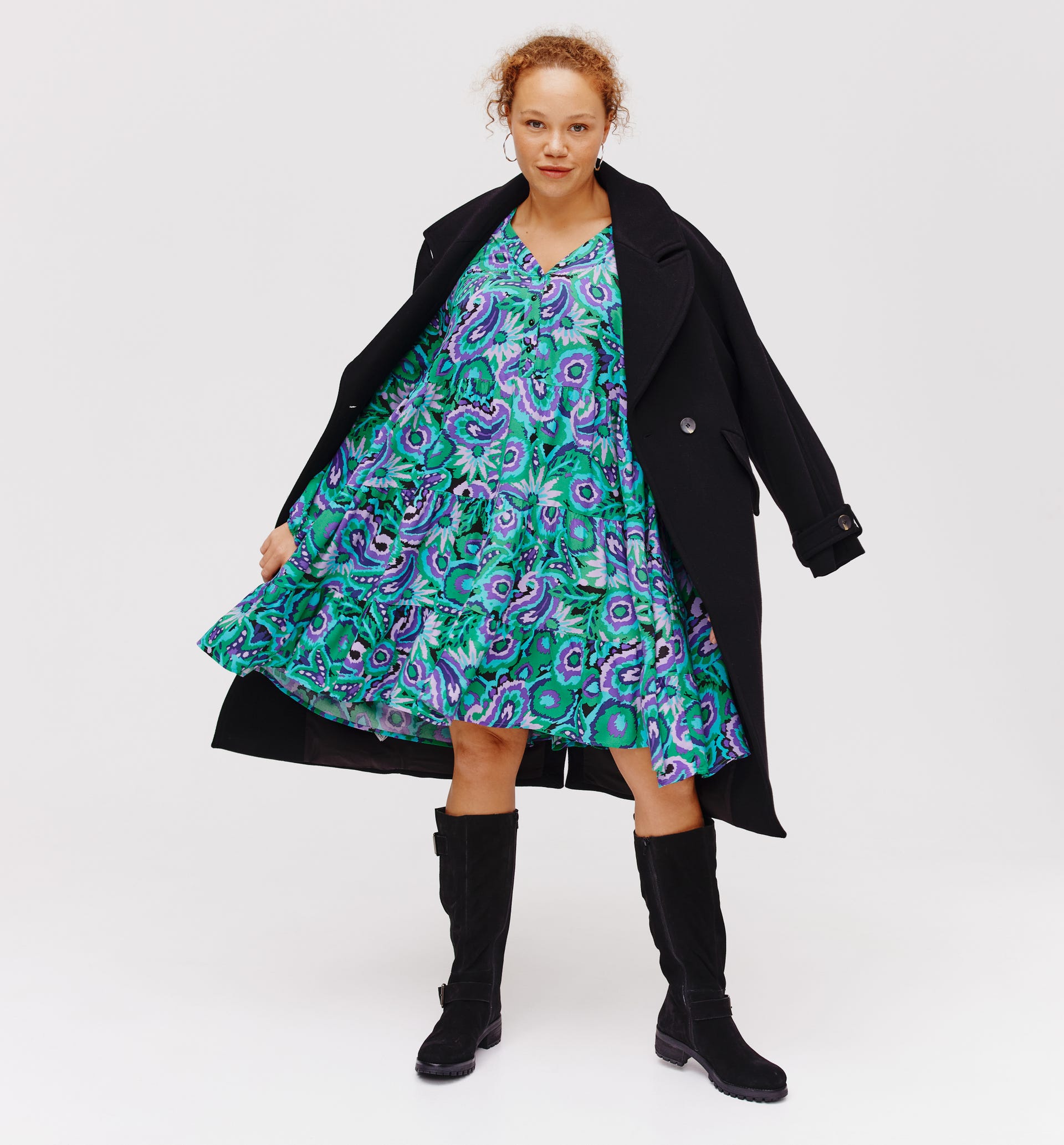 Frilly patterned dress