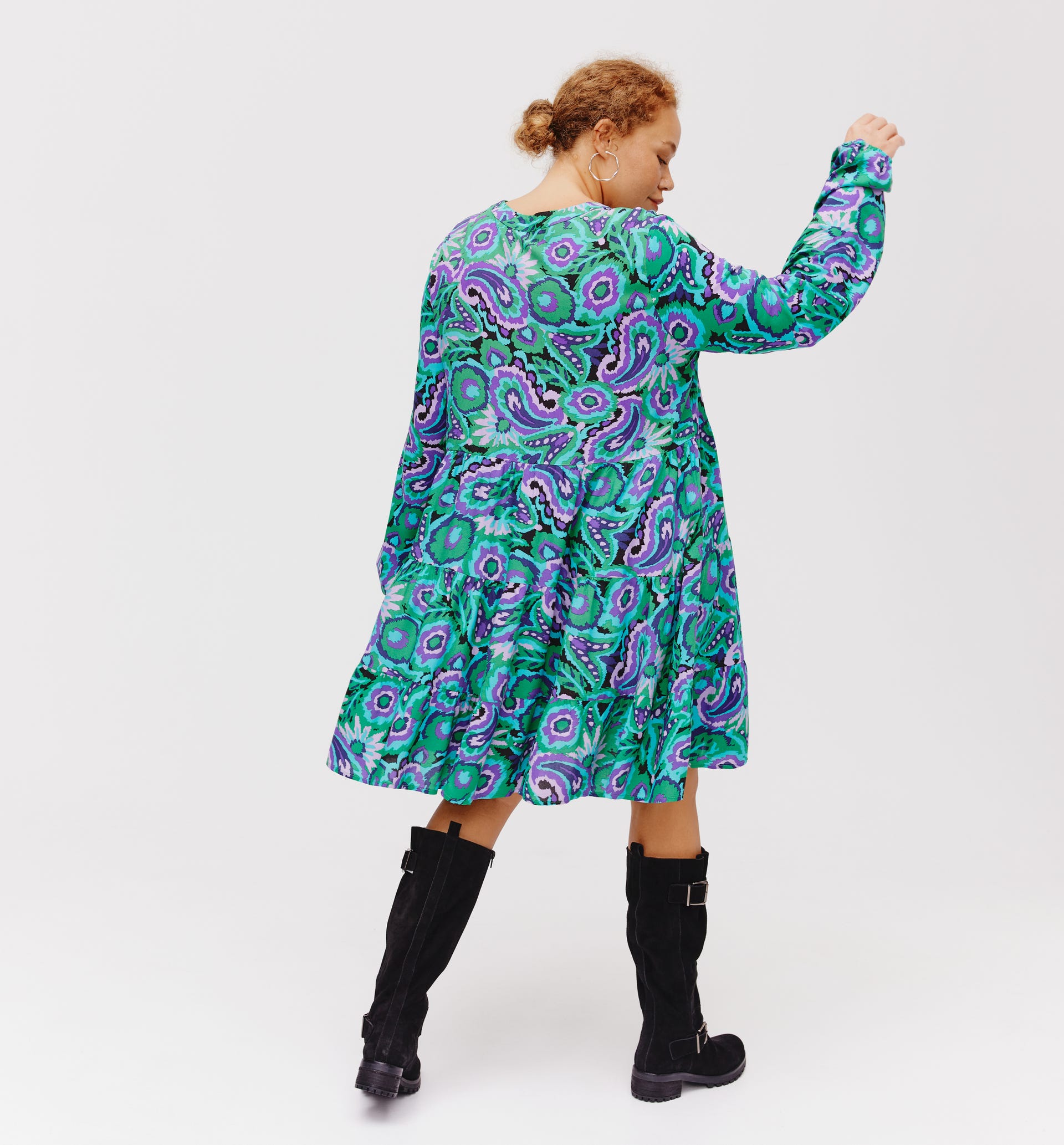 Frilly patterned dress