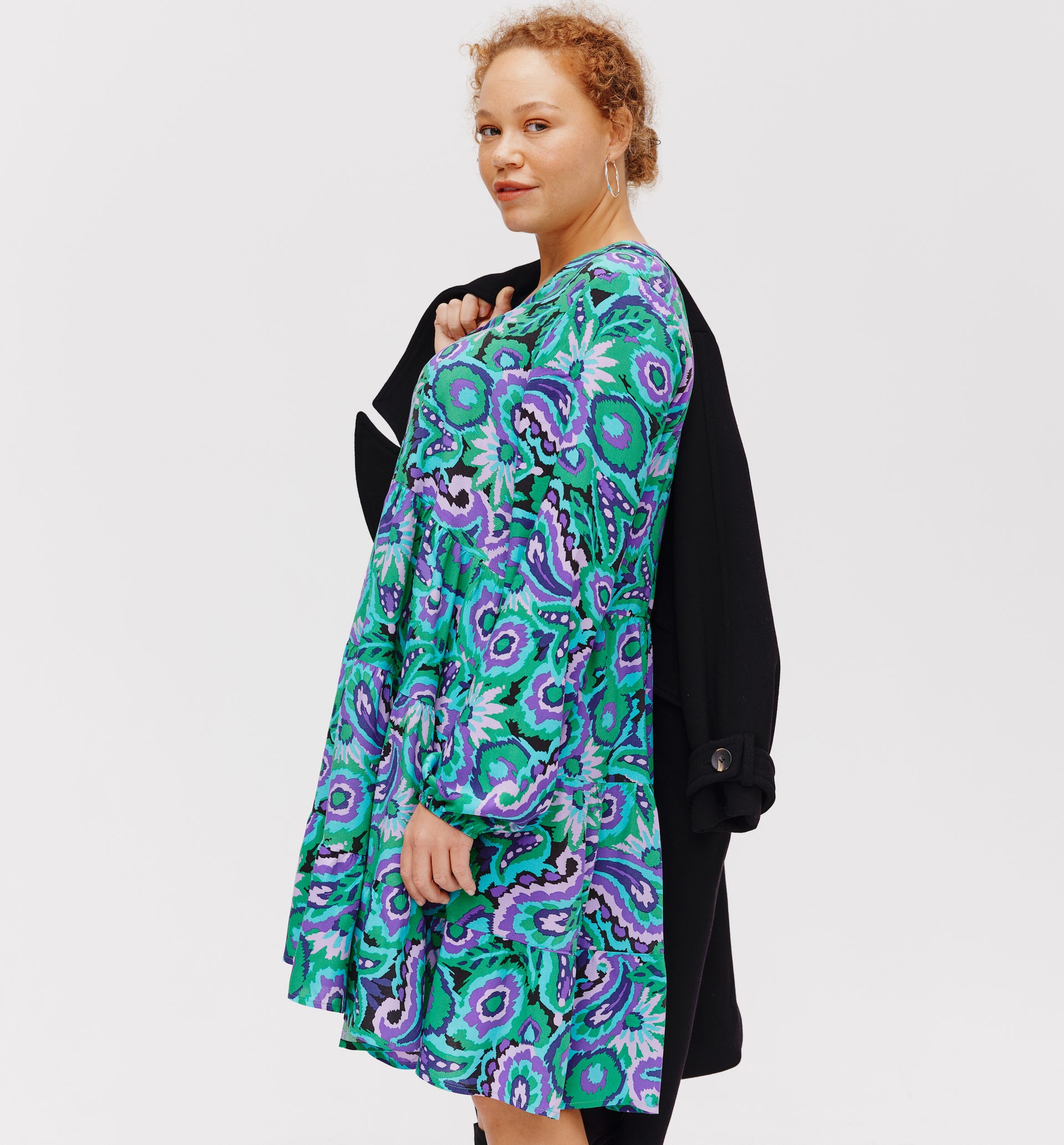 Frilly patterned dress