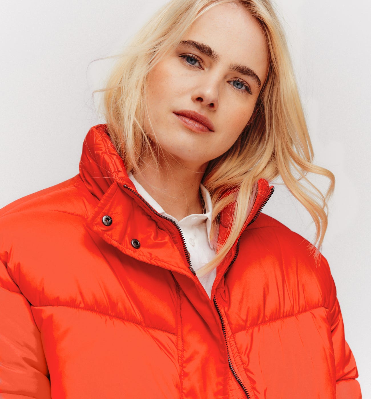 Plain padded jacket