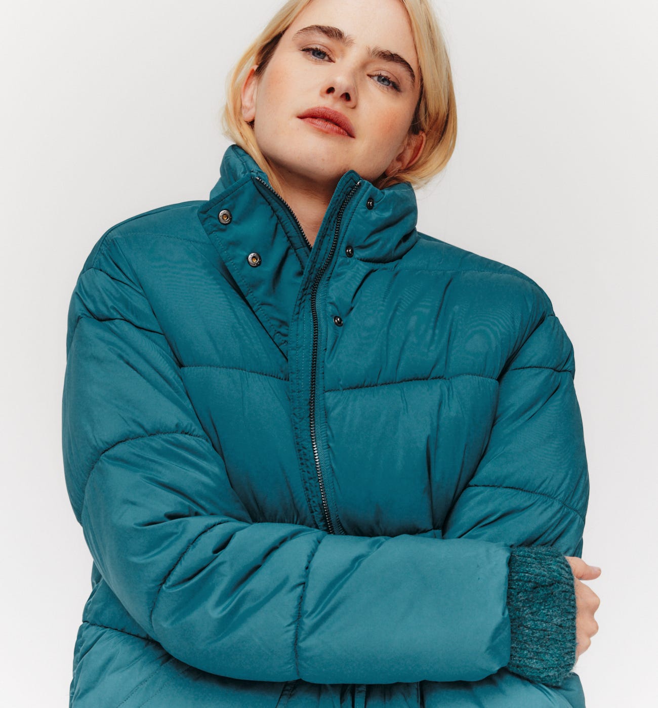 Plain padded jacket