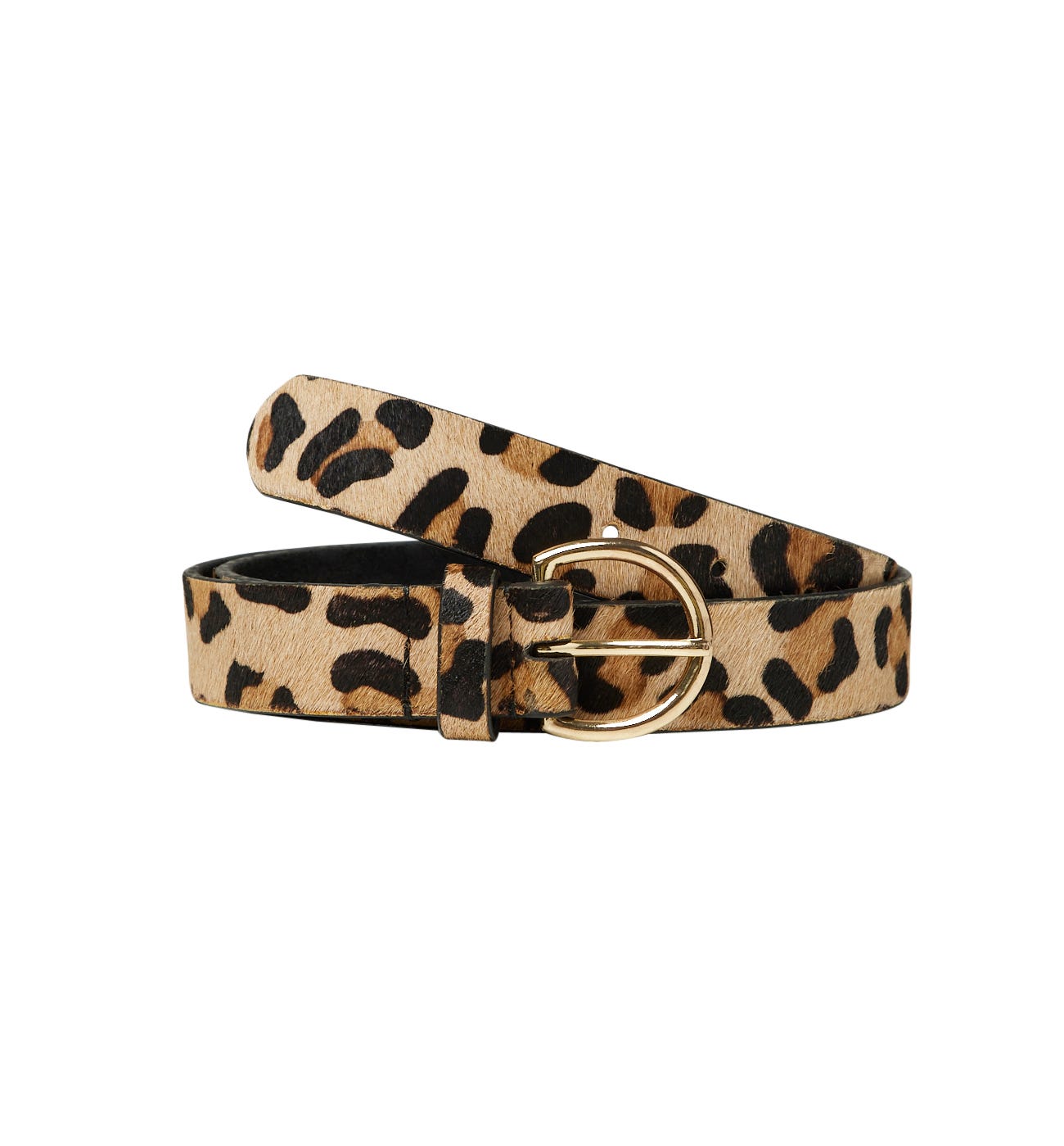 Ceinture en cuir motif léopard