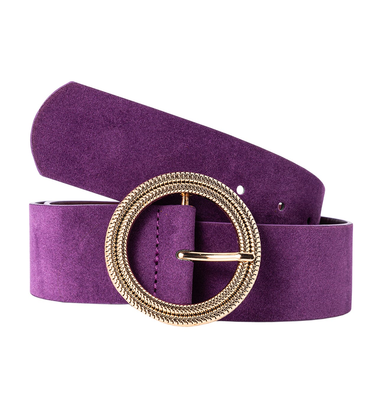 Faux nubuck wide belt