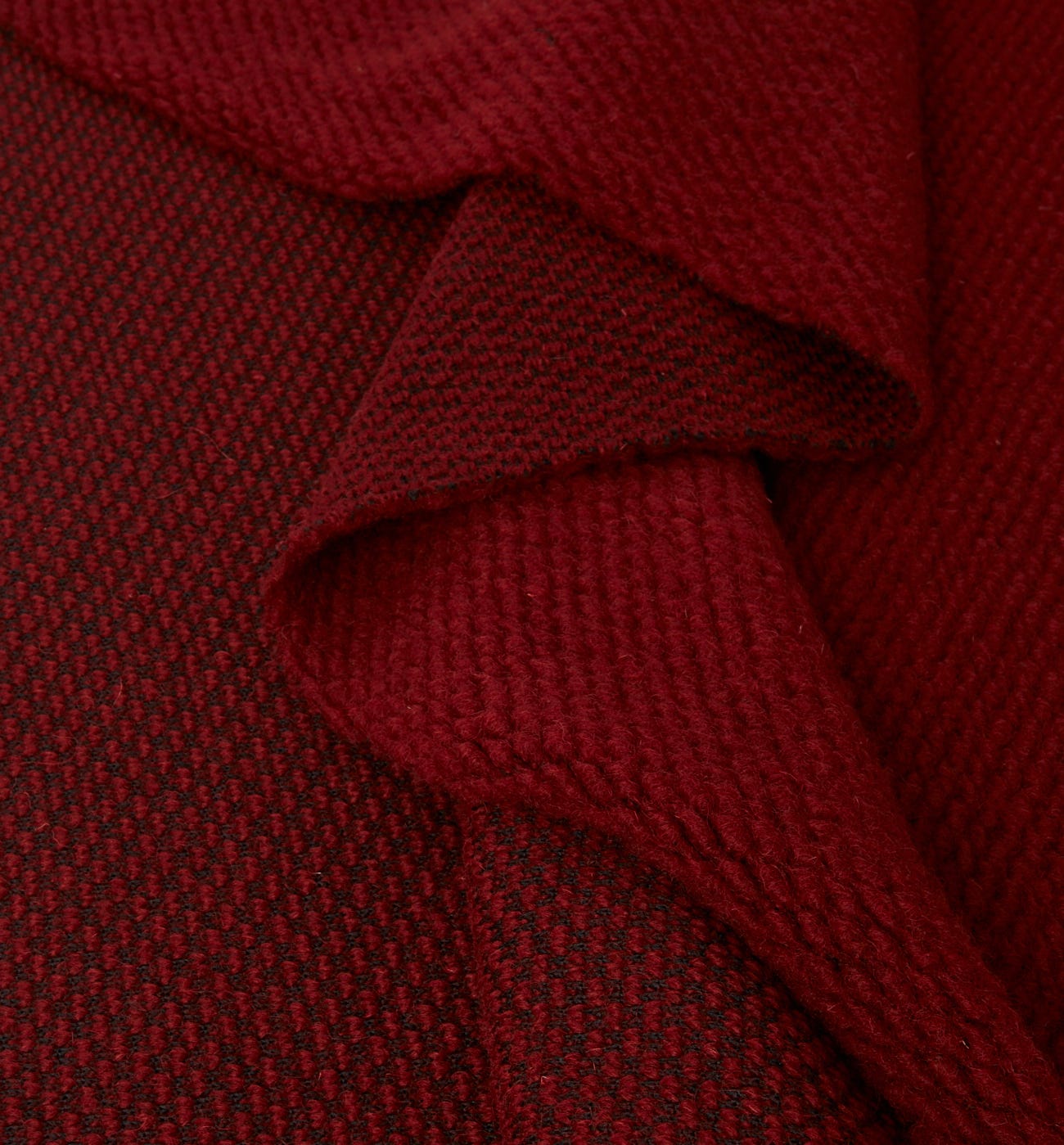 Wool fabric cut