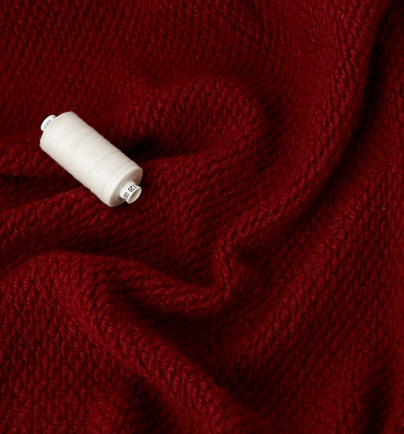 Wool fabric cut