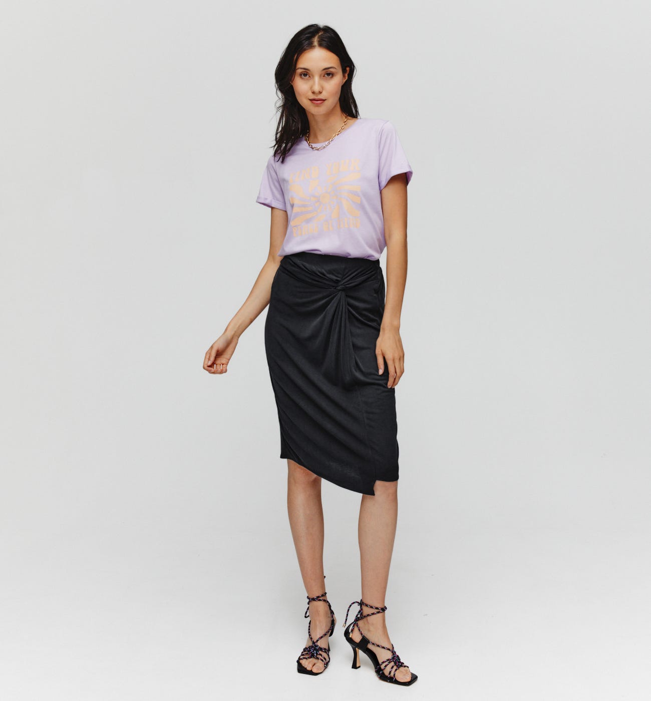 Falda midi punto