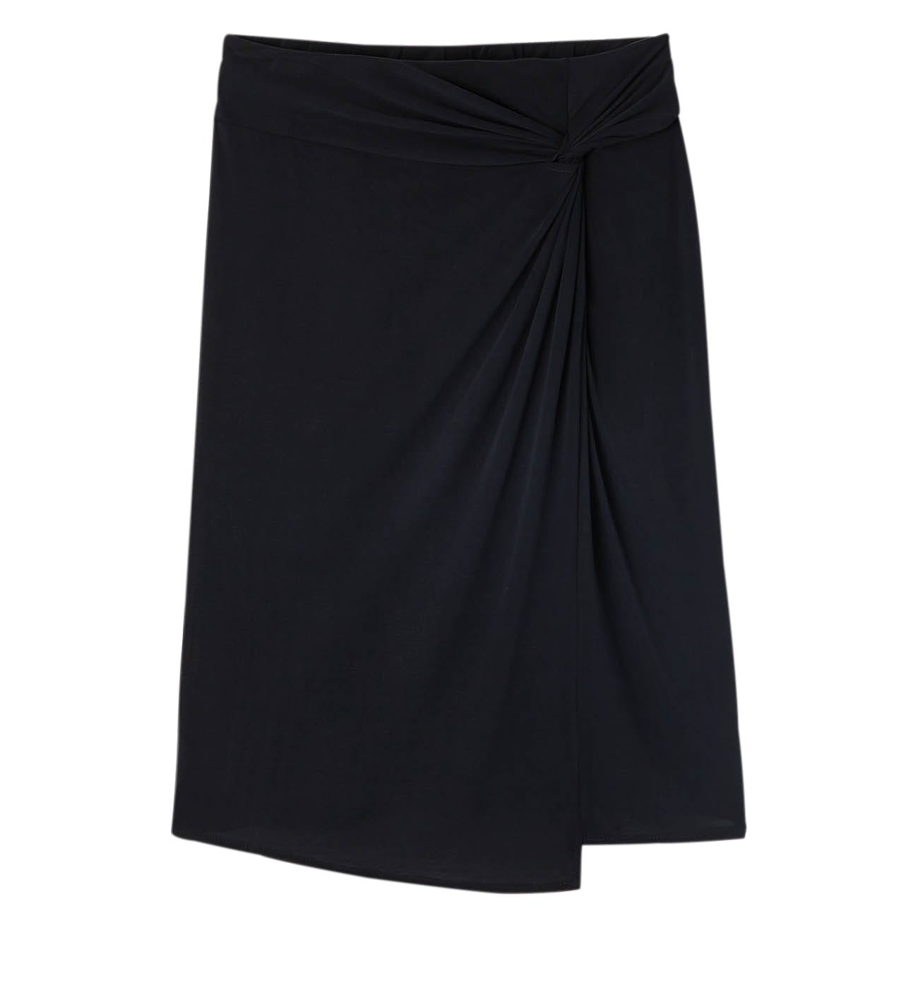 Jersey midi length skirt