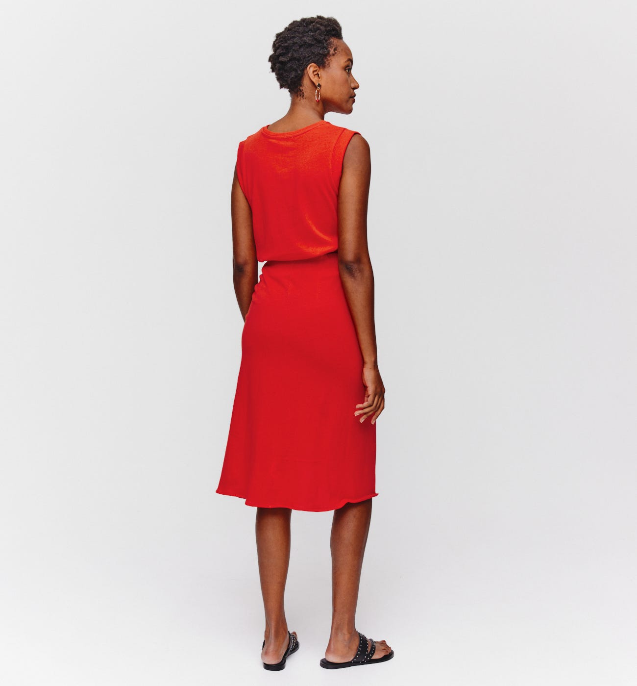 Jupe midi en jersey Femme