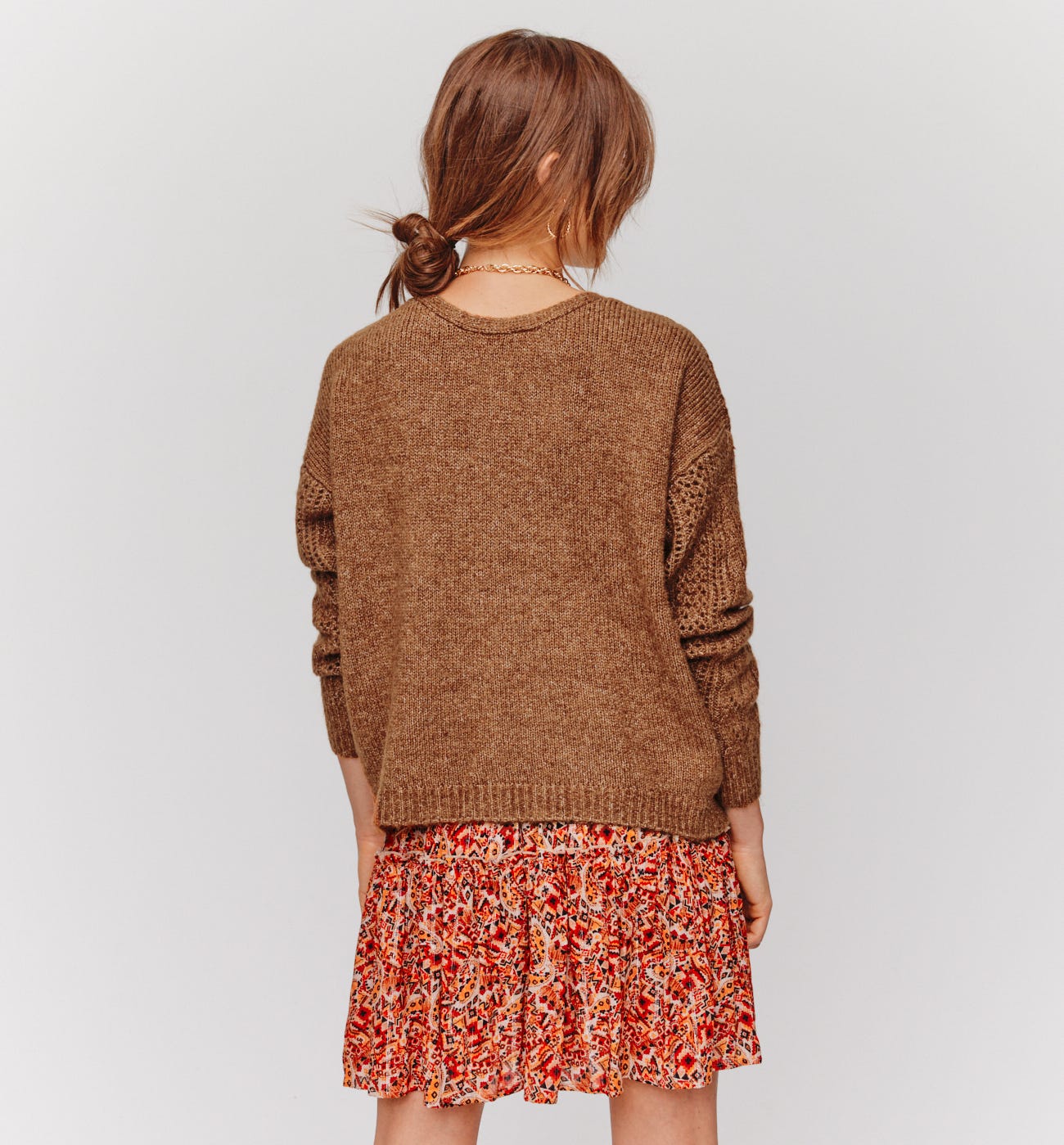 Cable knit cardigan
