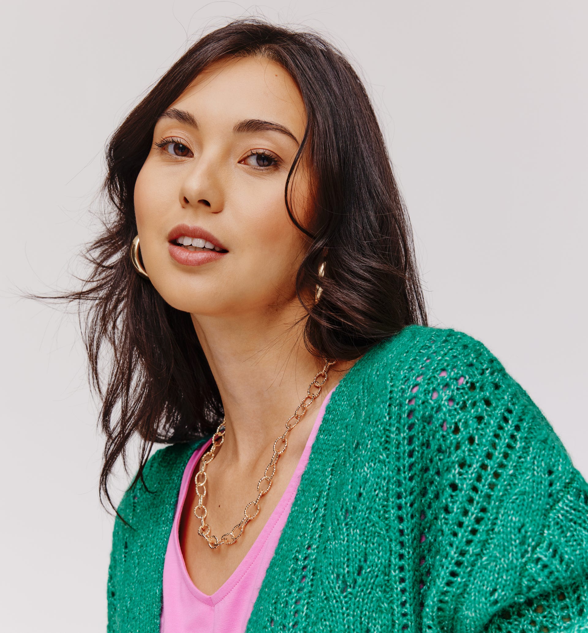 Strickcardigan mit Zopfmuster