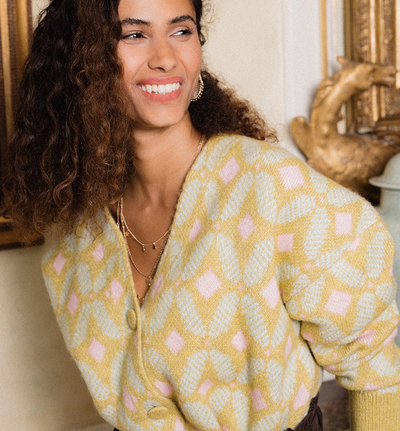Cardigan jacquard