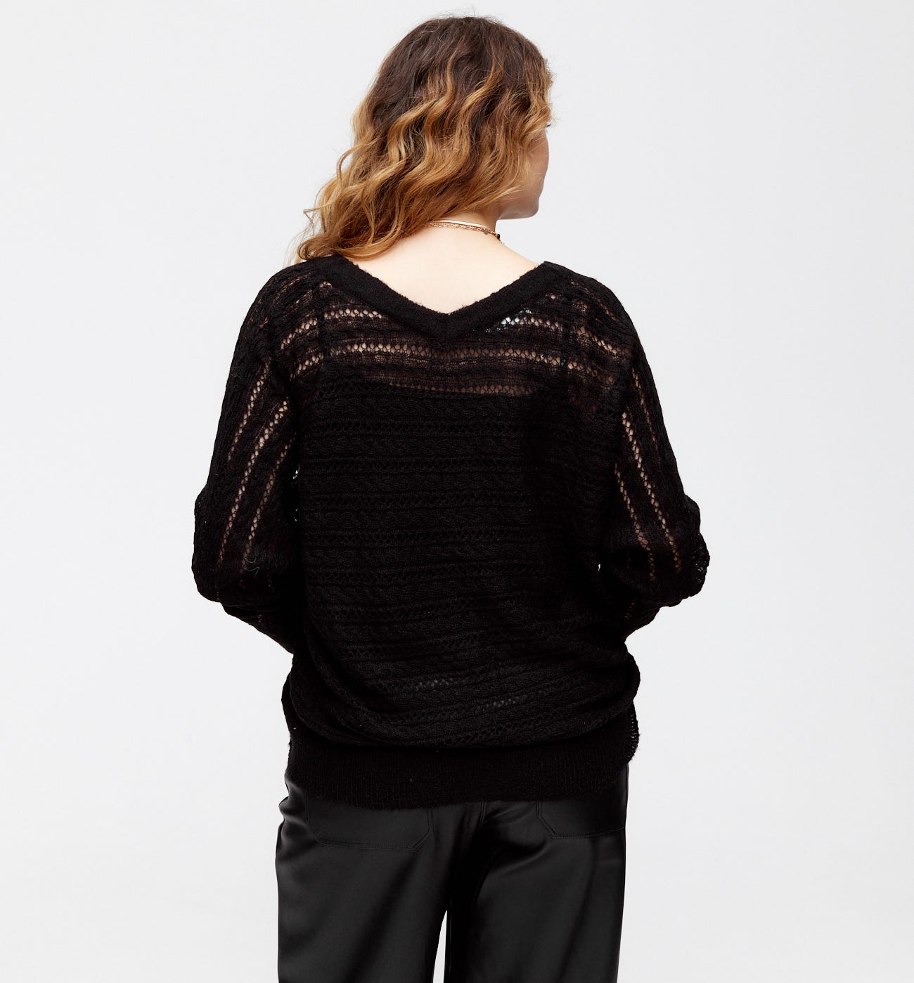 Cardigan mit Lochmuster