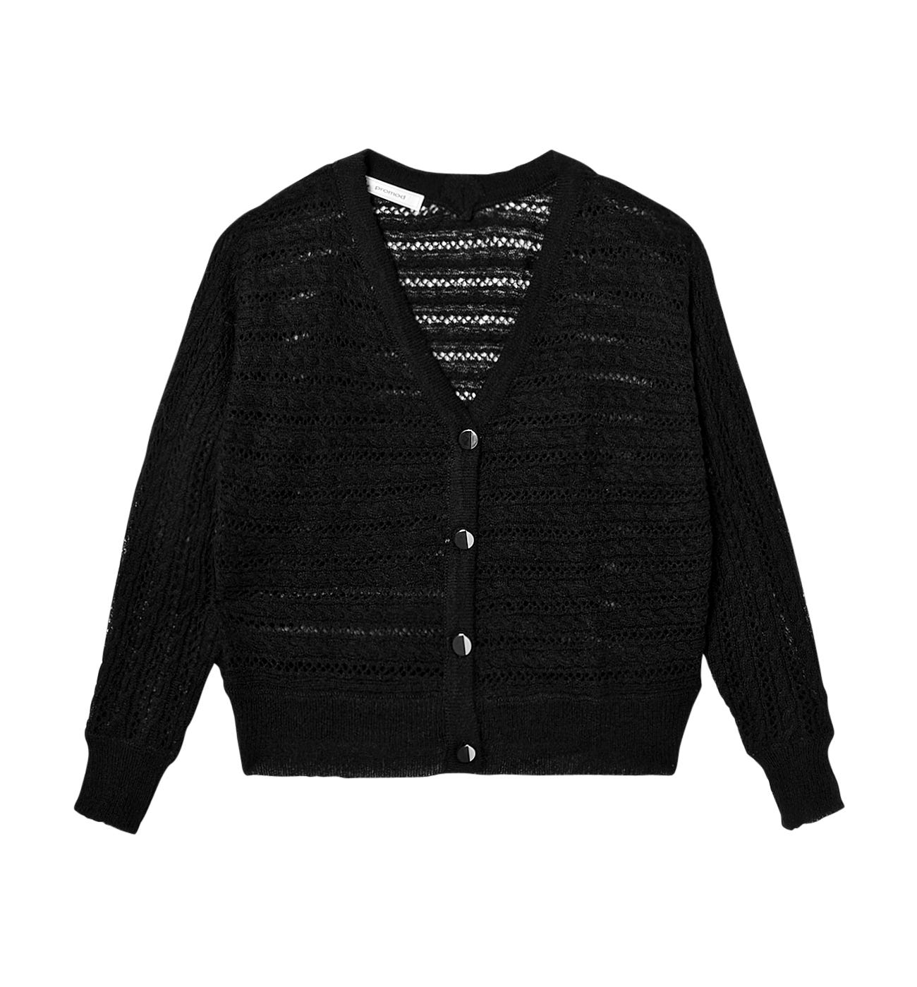 Cardigan mit Lochmuster