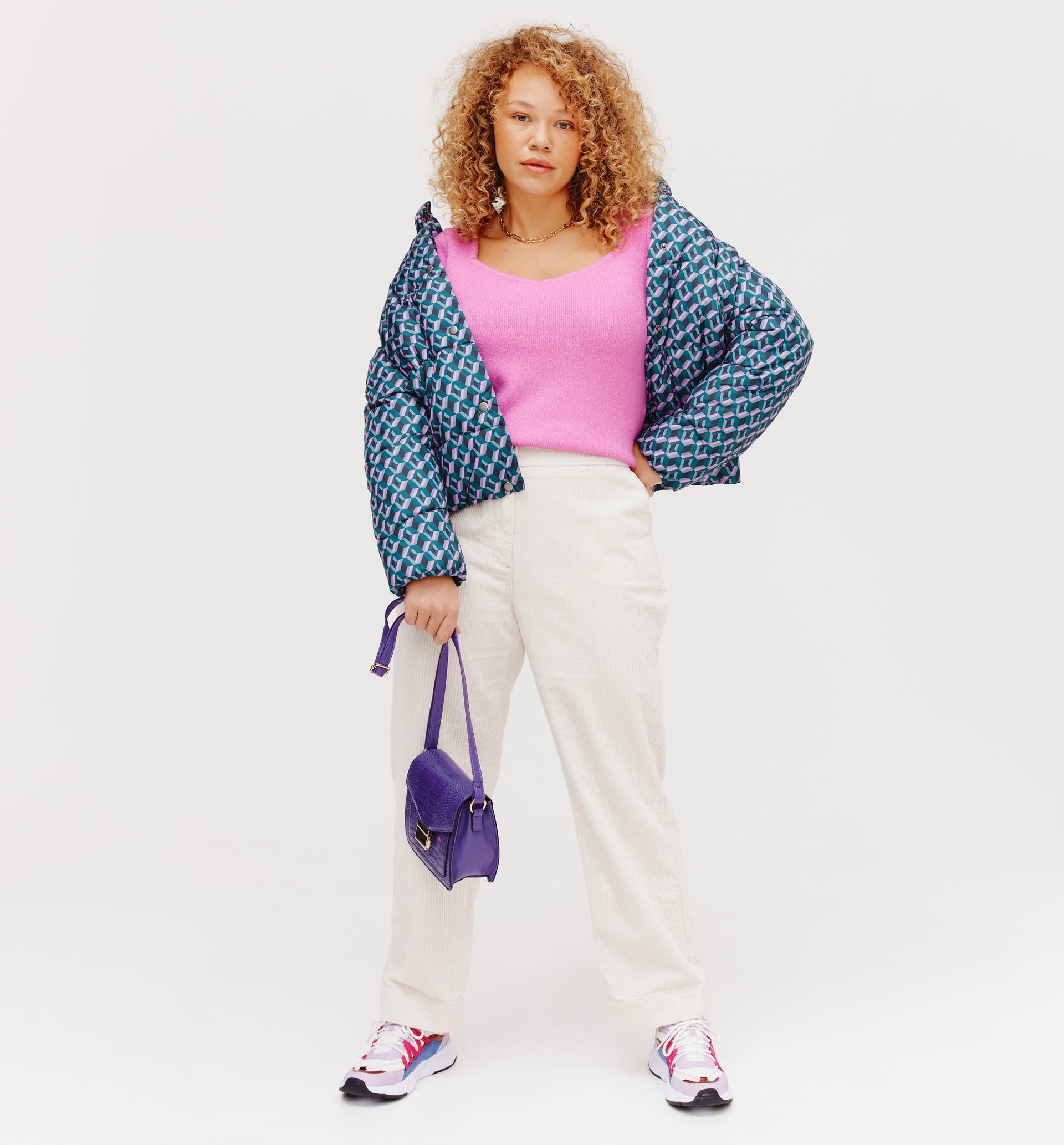 Puff-sleeved jumper