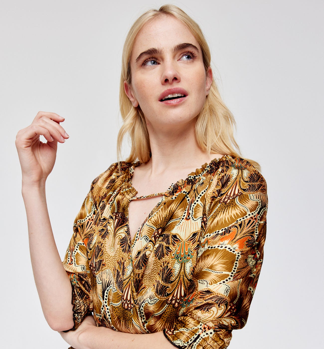 Mid length patterned dress