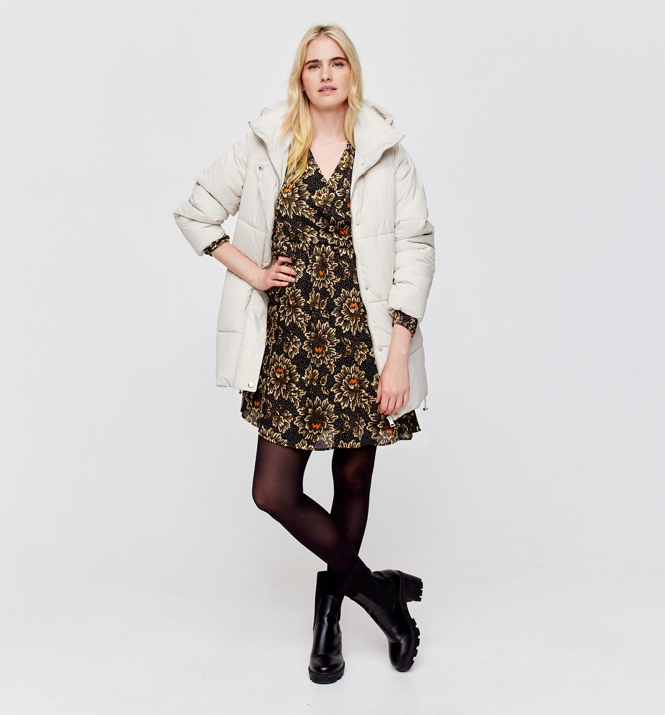 Robe courte imprimée Femme
