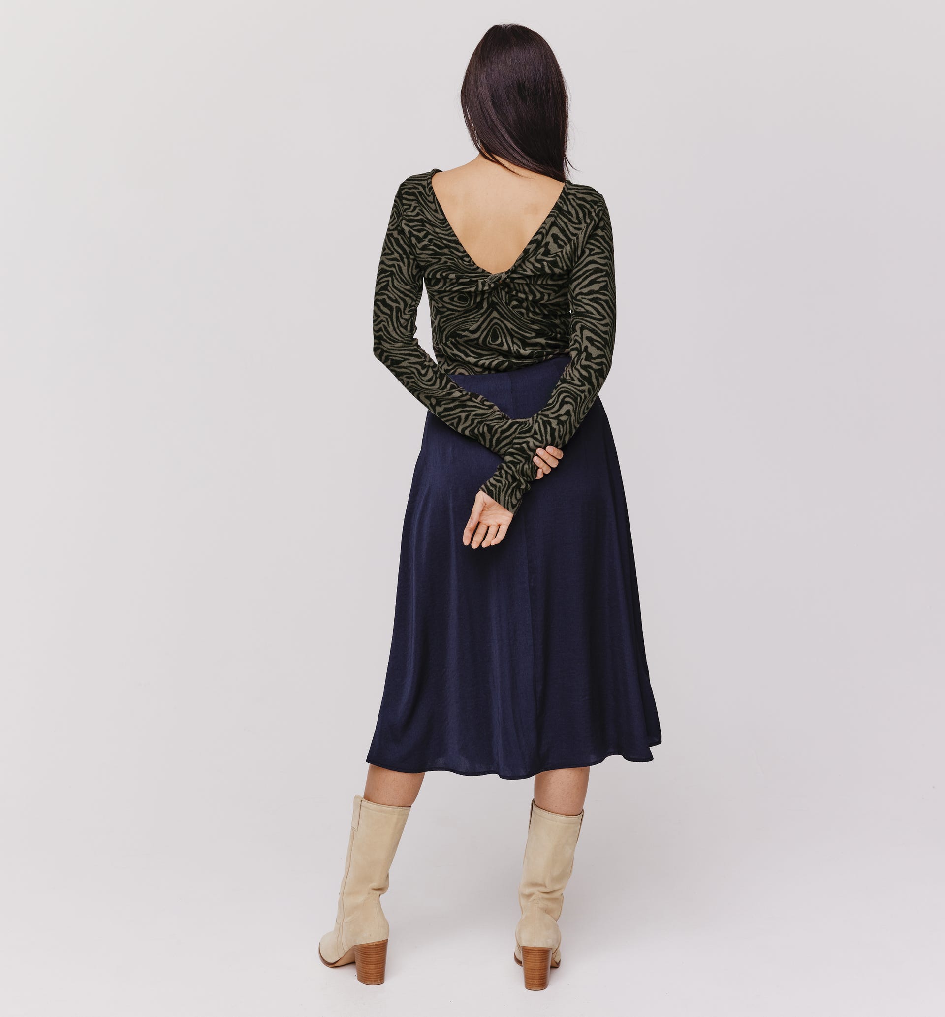 Maglia garzata fantasia