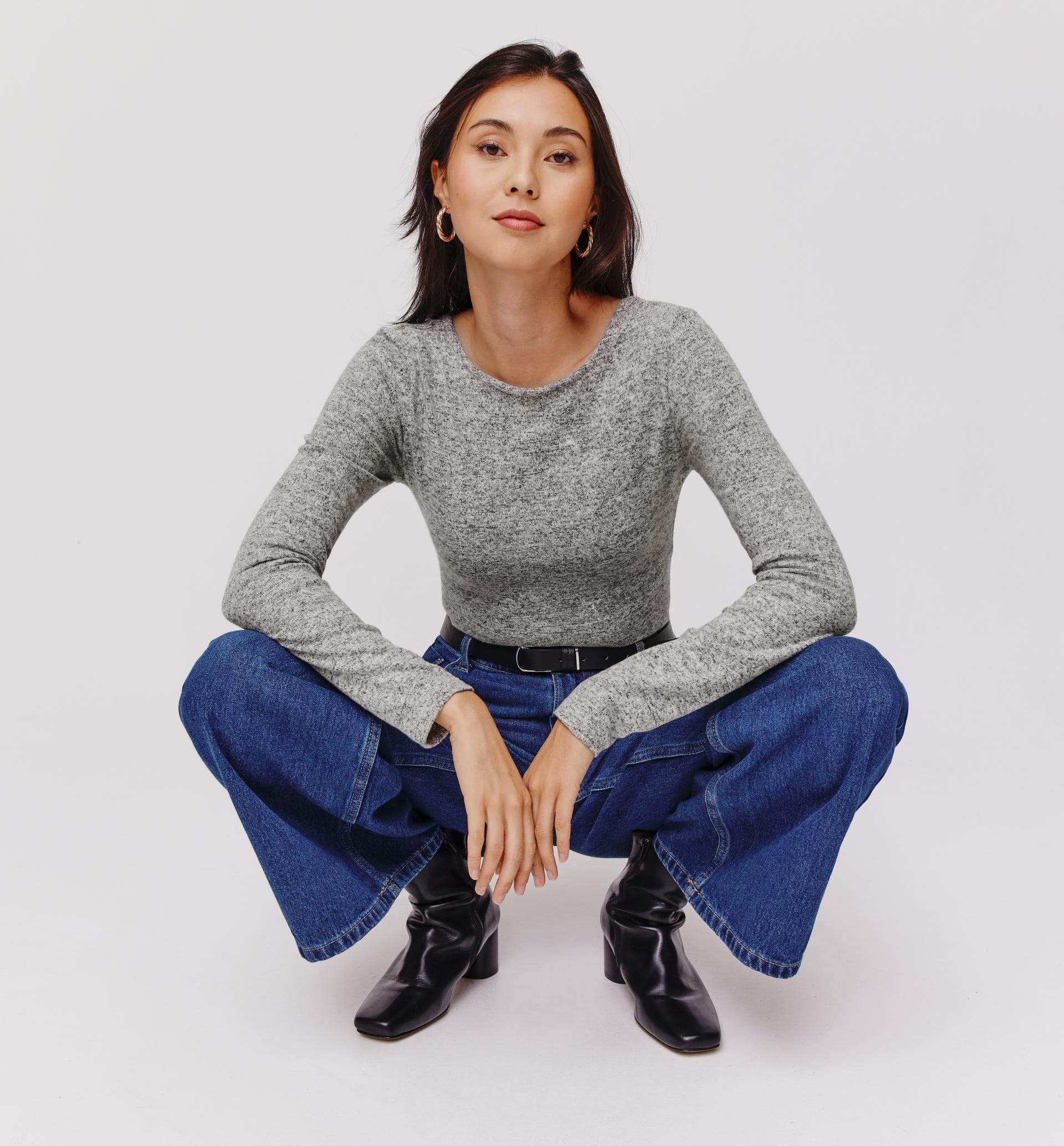 T-shirt gratté imprimé Femme