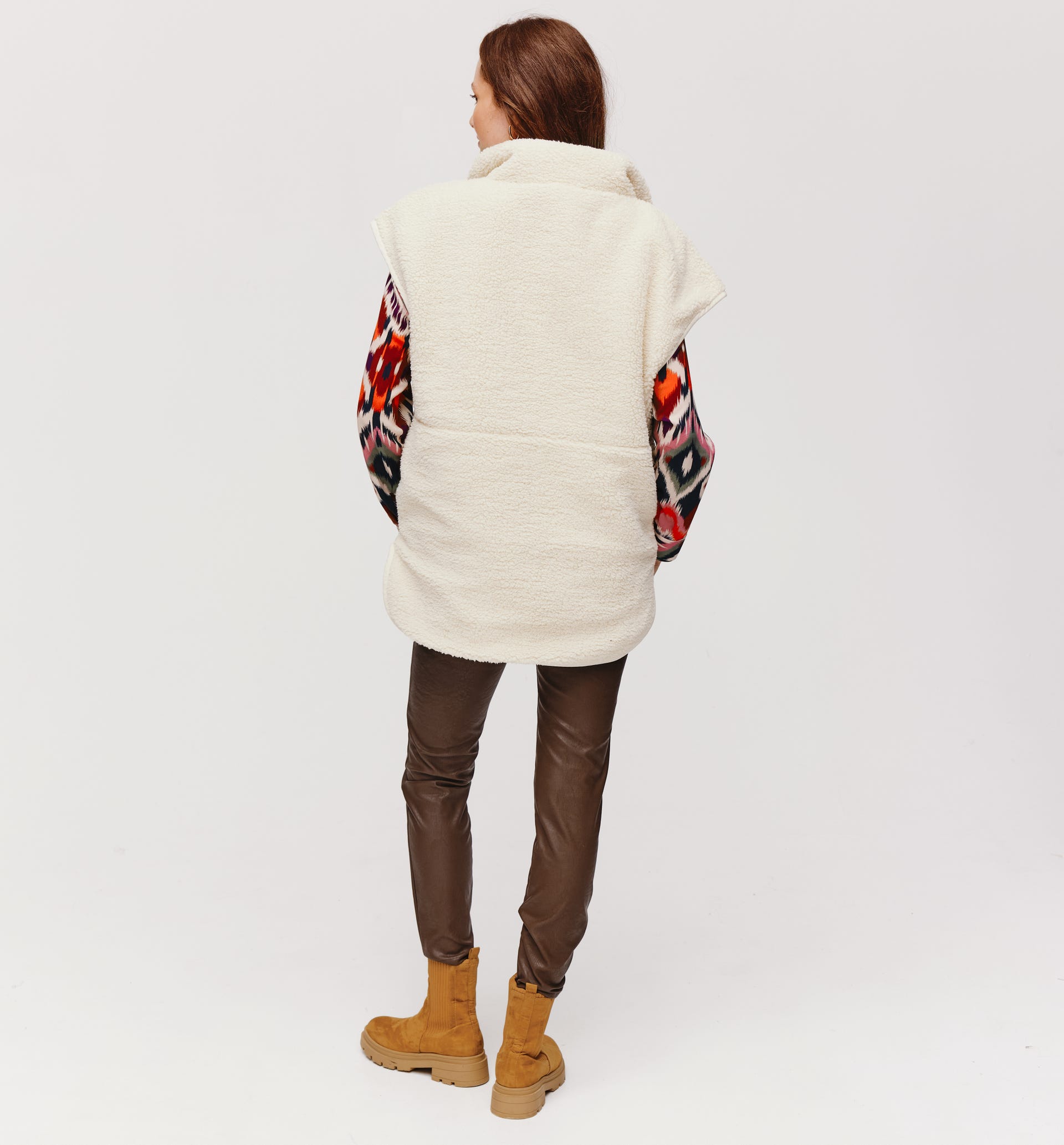 Gilet oversize in pile