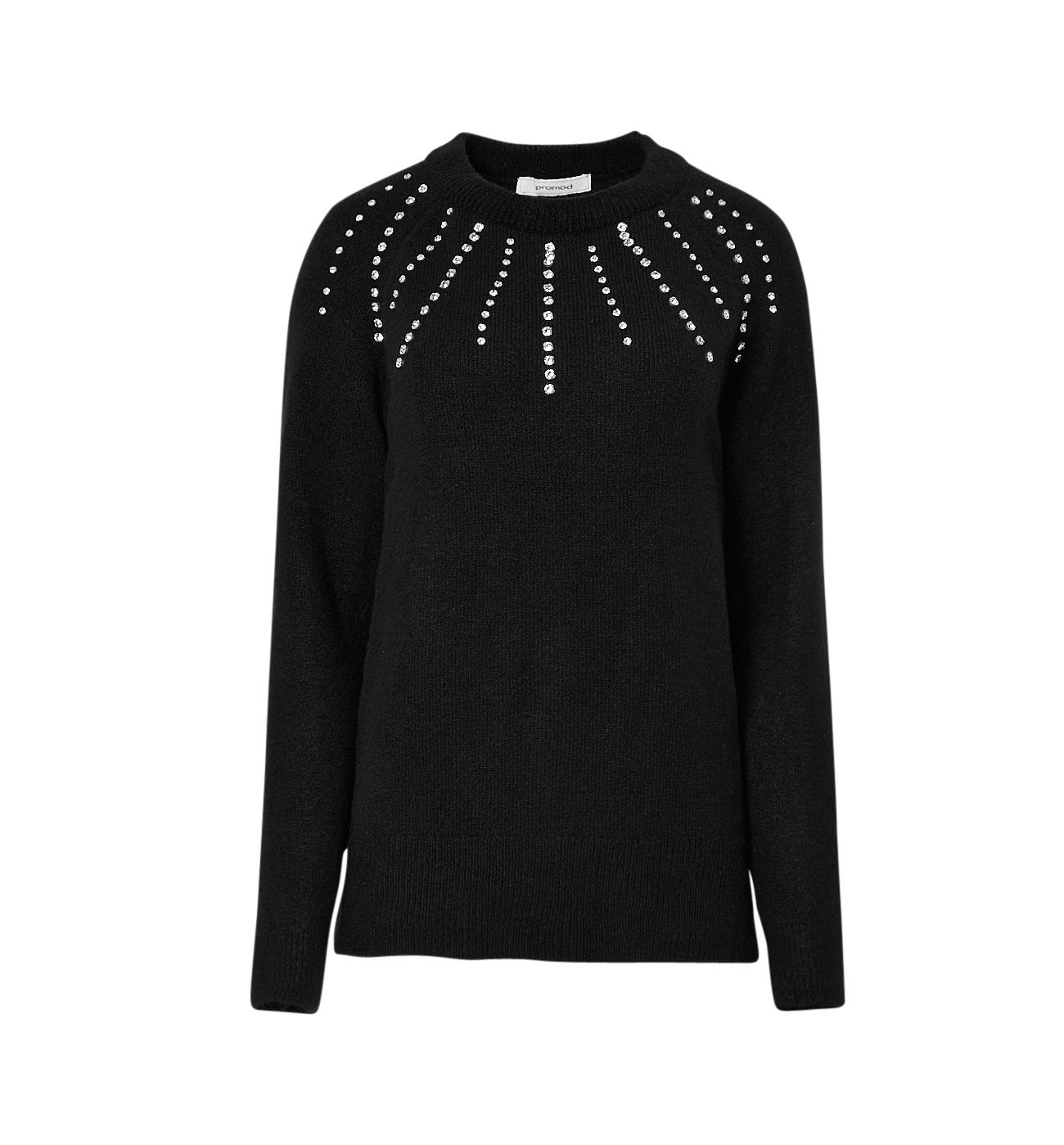 Oversize-Pullover mit Strass