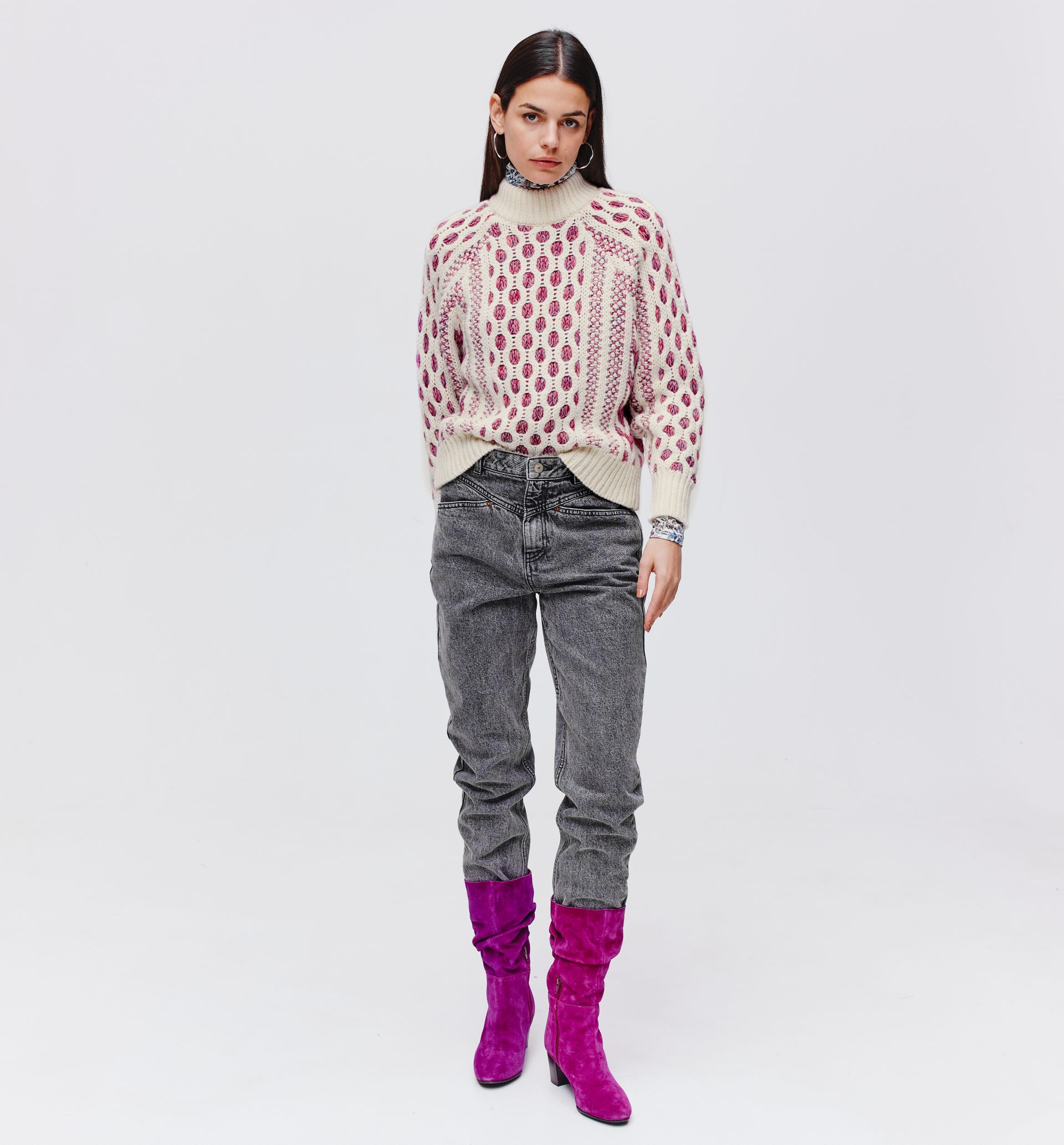 Maglione a intrecci