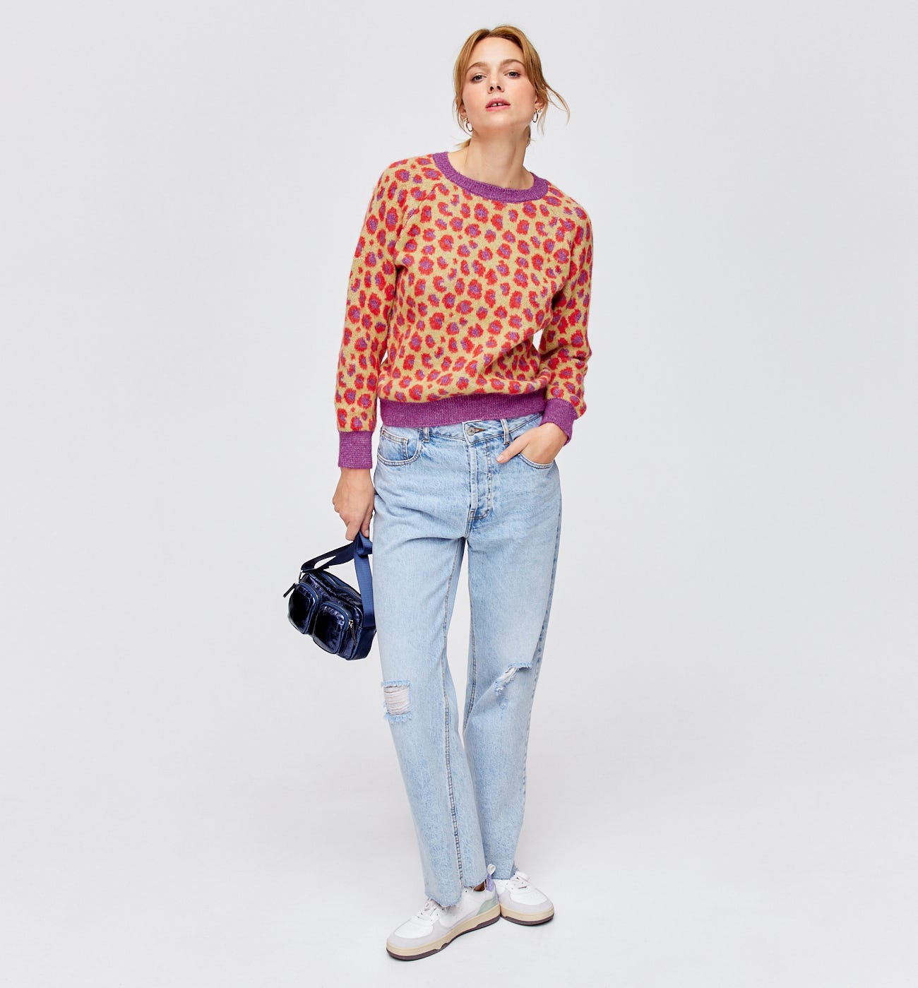 Leopard print jumper