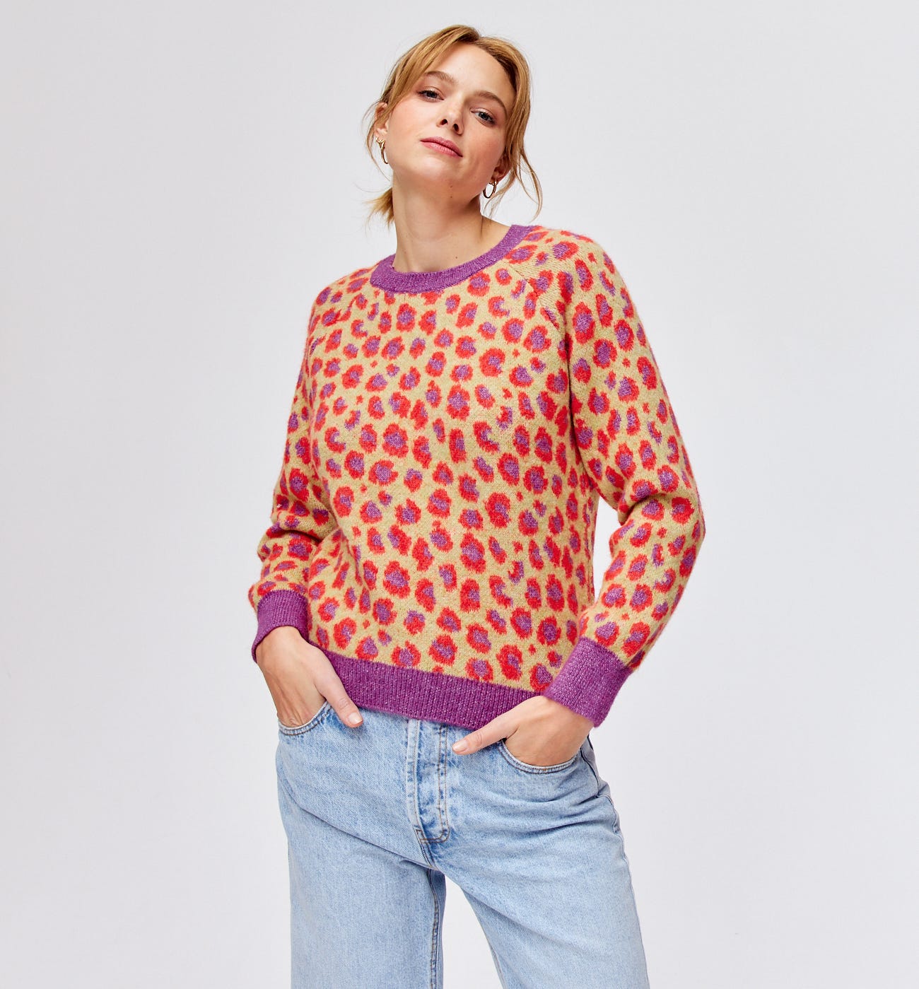 Leopard print jumper
