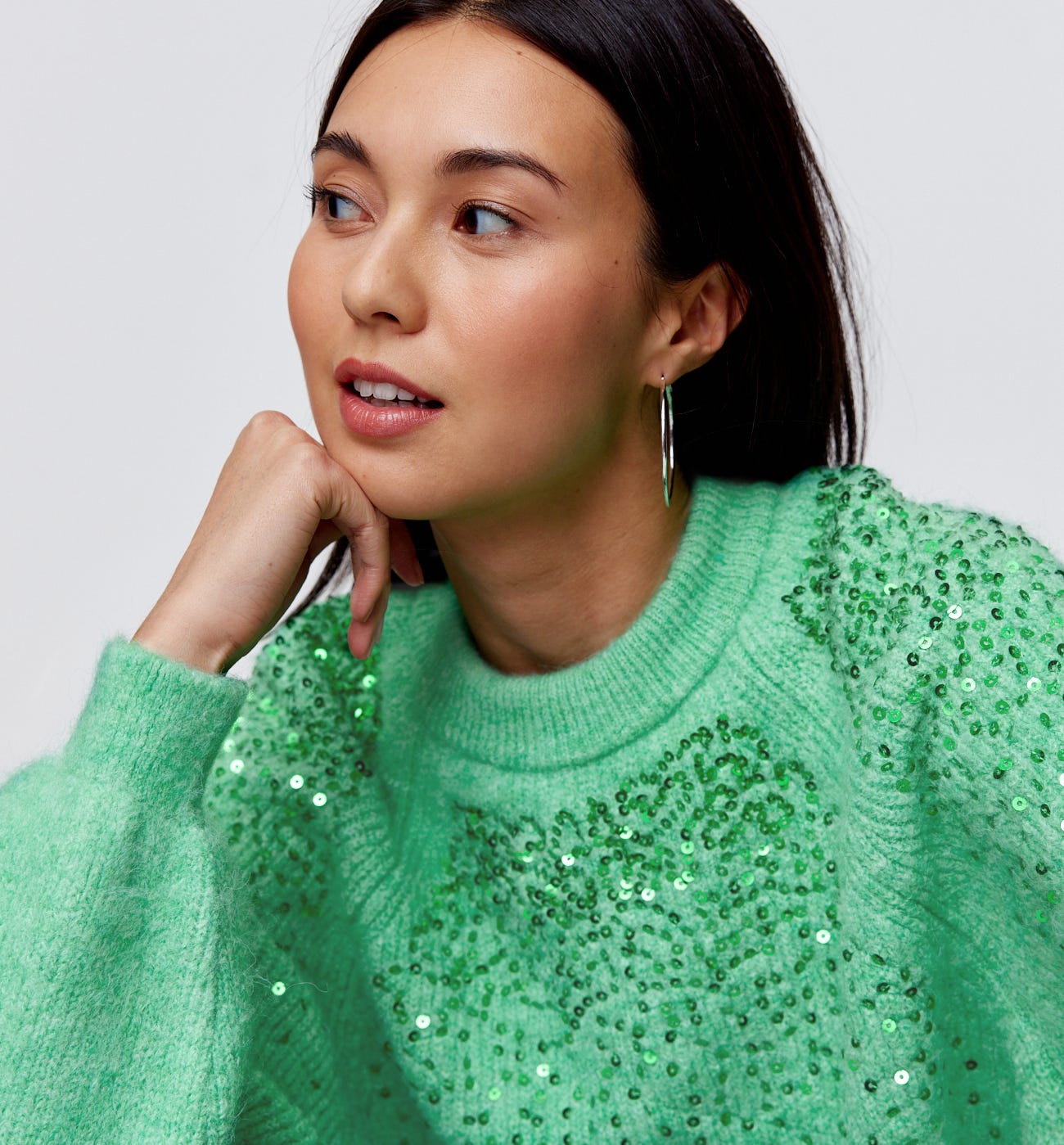Paillettenpullover