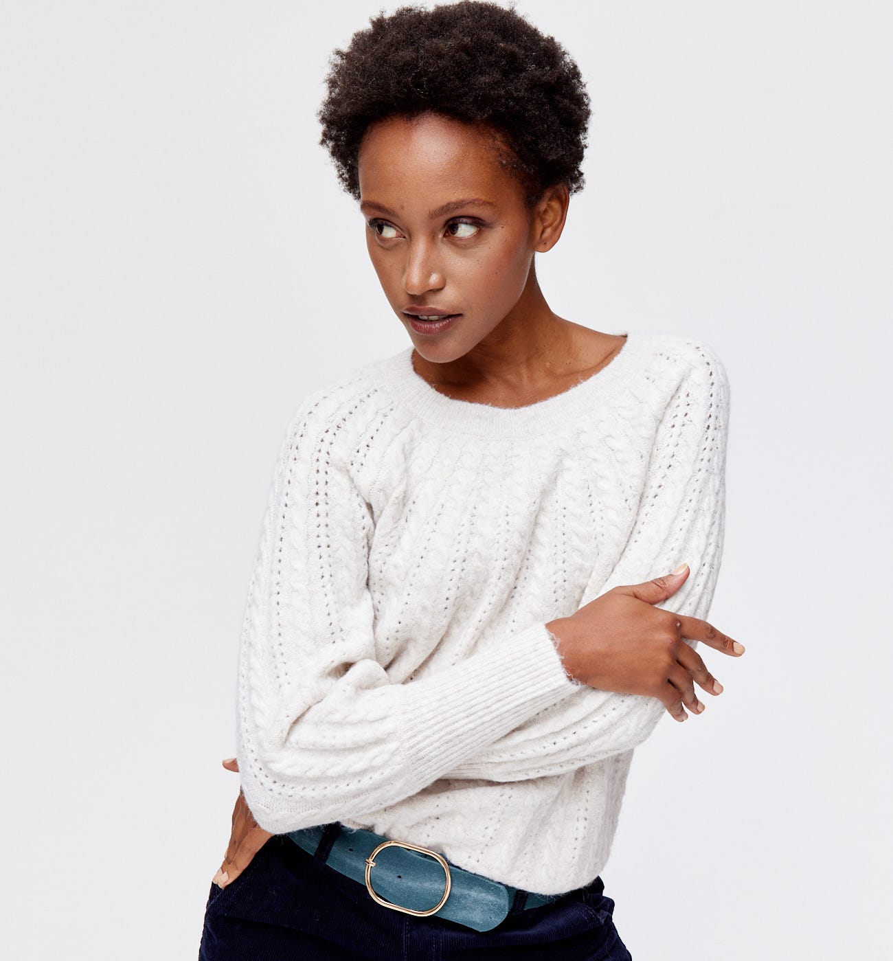 Pullover mit Zopfmuster