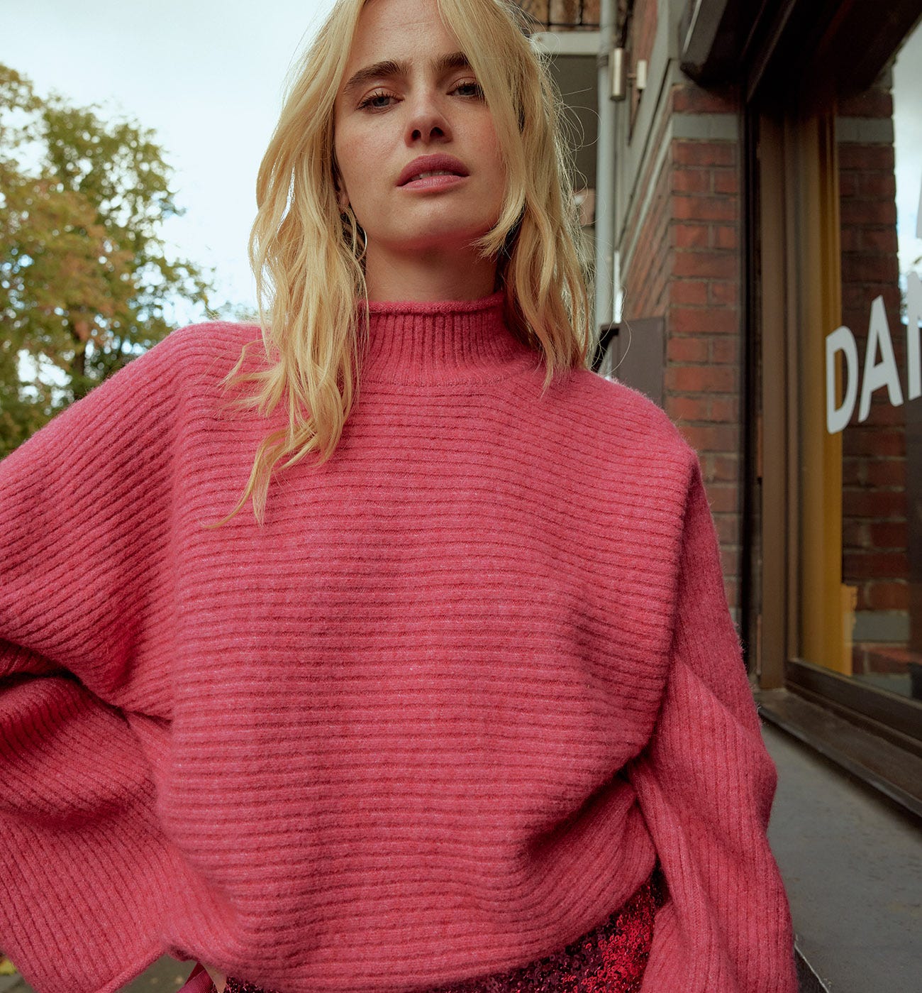 Ottoman ribbed jumper